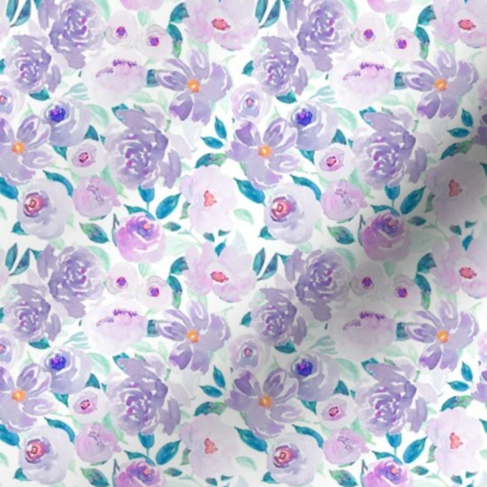 Bloom Shoes Spring Printed Minky Fabric Fat Quarter - Soft Plush Material for Sewing Baby Blankets & Quilt Backing - DIY Craft Projects, Nursery Decor, and Cozy Home Accessories