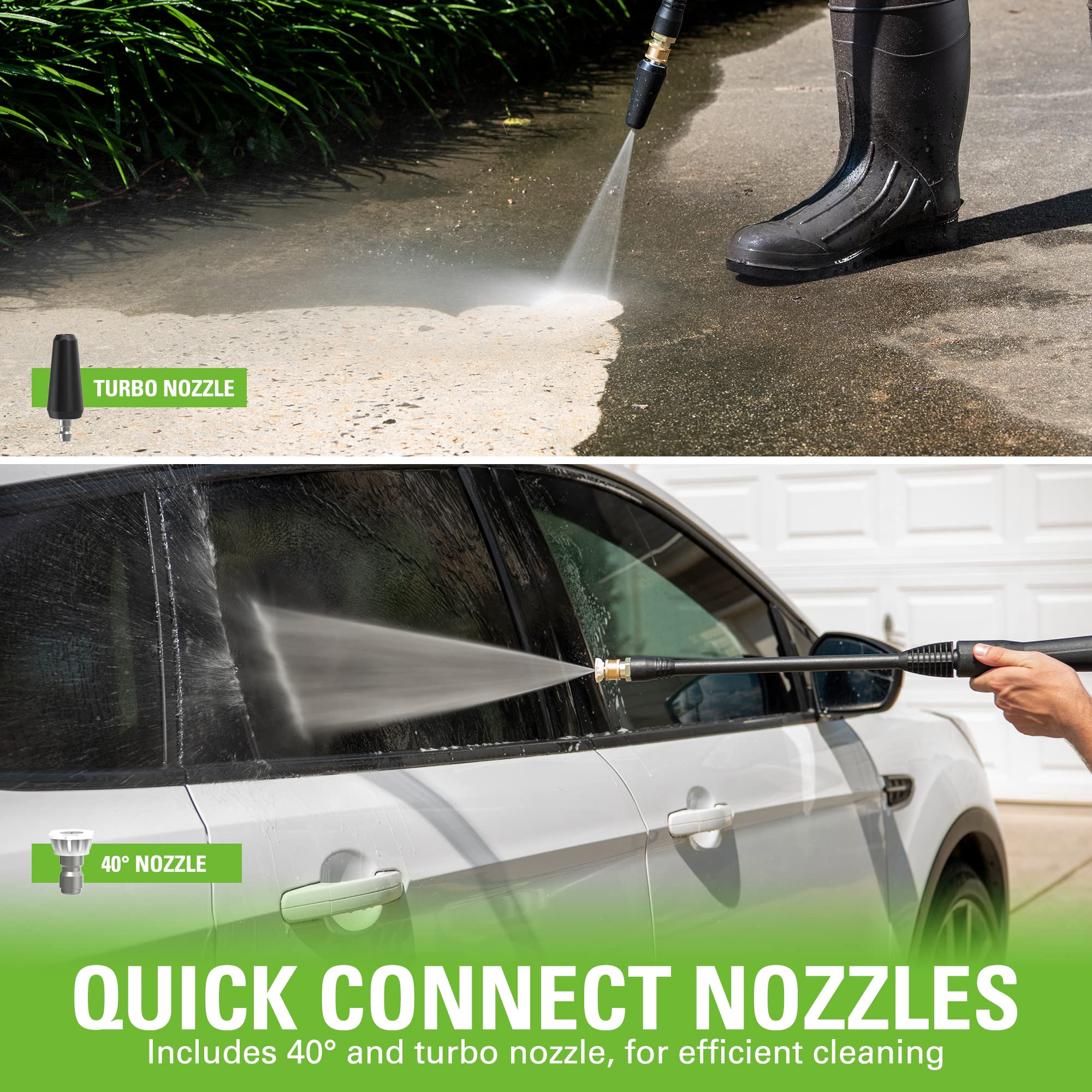 Greenworks 1800 PSI Electric Pressure Washer (1.1 GPM) - PWMA Certified - Powerful Cleaning for Driveways, Patios, Cars & Outdoor Surfaces