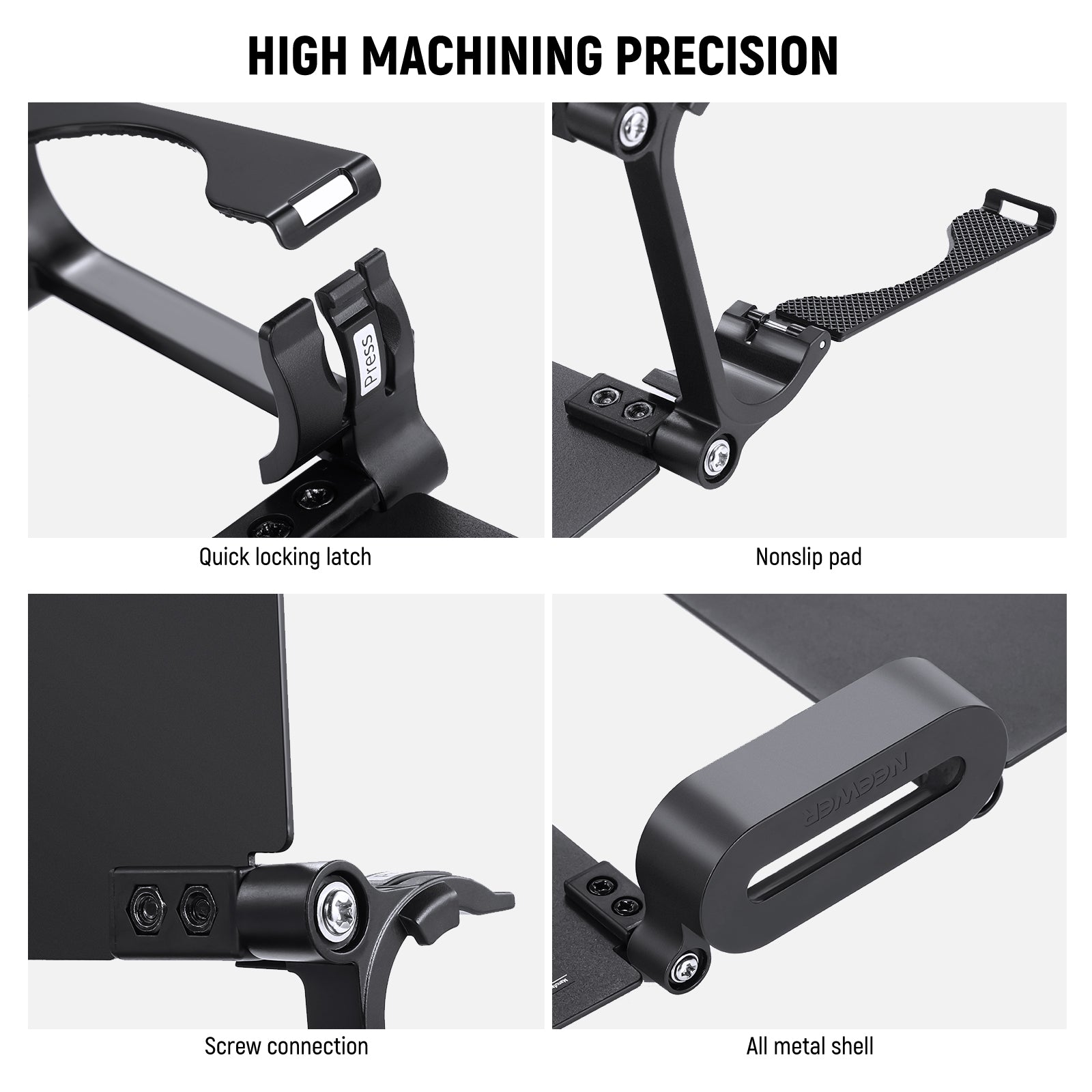 NEEWER CT3 Two Flap Metal Barndoors for BH30S LED Light - Professional Lighting Accessory for Photography & Video Studio Use