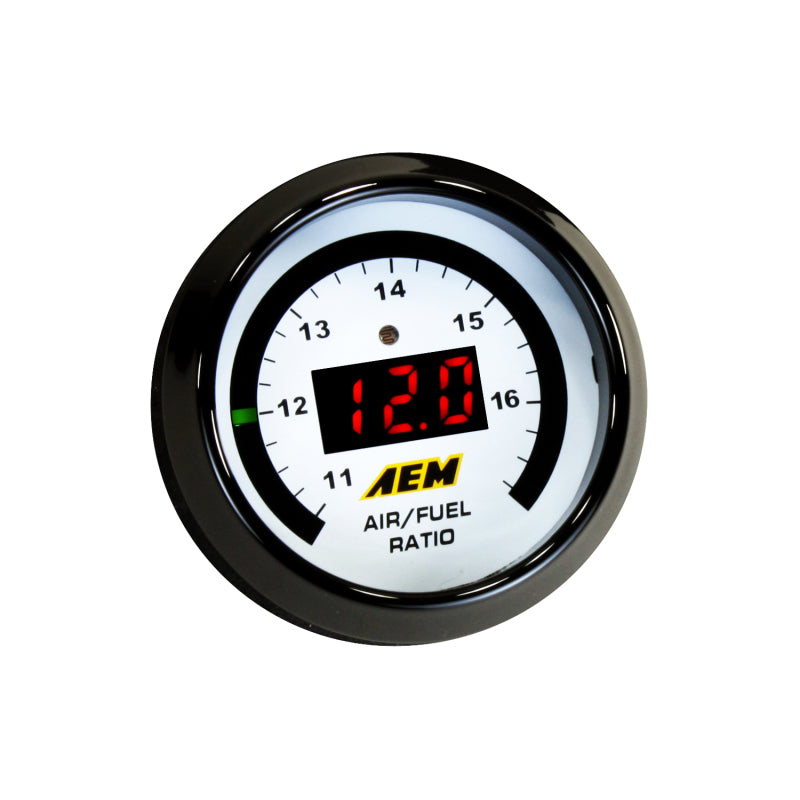 AEM Digital Wideband UEGO Air Fuel Ratio Gauge Kit - No Sensor Included | High Performance O2 Monitor for Racing, Tuning & Diagnostics