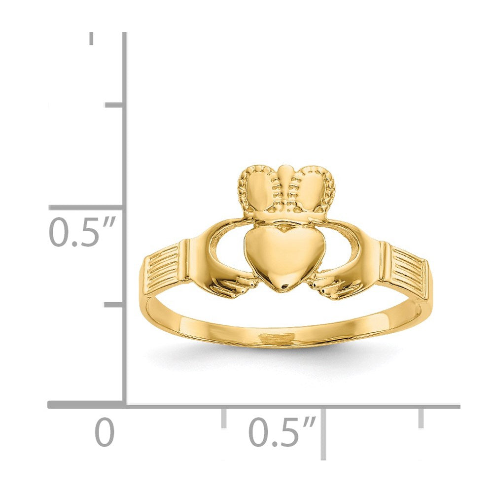 14K Gold Claddagh Ring for Women - Irish Love Friendship Loyalty Symbol - Elegant Gift for Her, Anniversary, Wedding, Valentine's Day