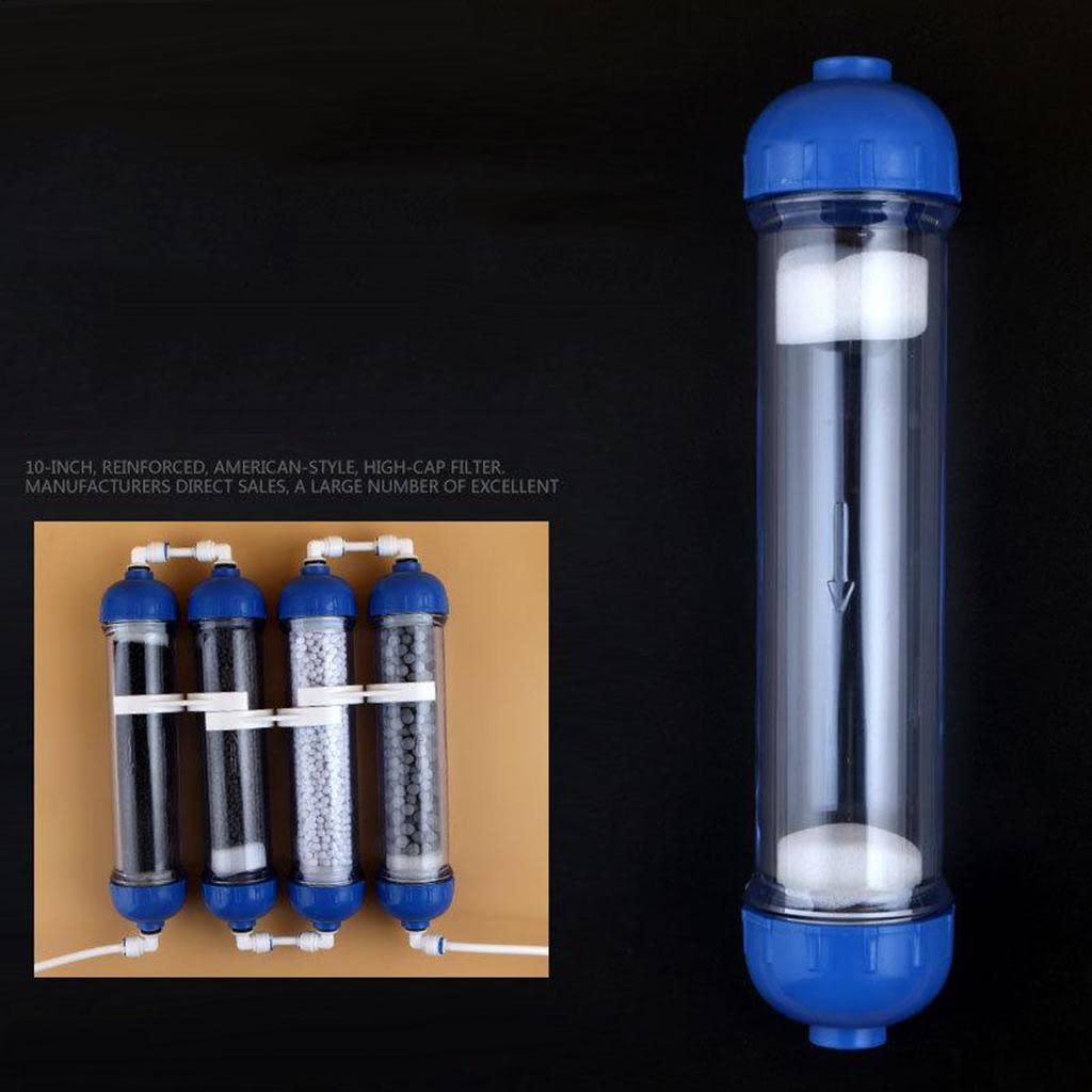 Homozy T33 Water Filter Housing - Empty Refillable Bottle for DIY Reverse Osmosis System | Inline Water Filtration Shell with Tube | Perfect for Home, RV & Under Sink Water Purification