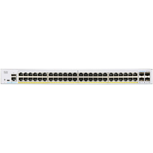 Cisco CBS350 48-Port Gigabit PoE+ Managed Switch with 4 SFP+ Ports (370W) - Ideal for Business Networks, VoIP Systems & Security Camera Setups