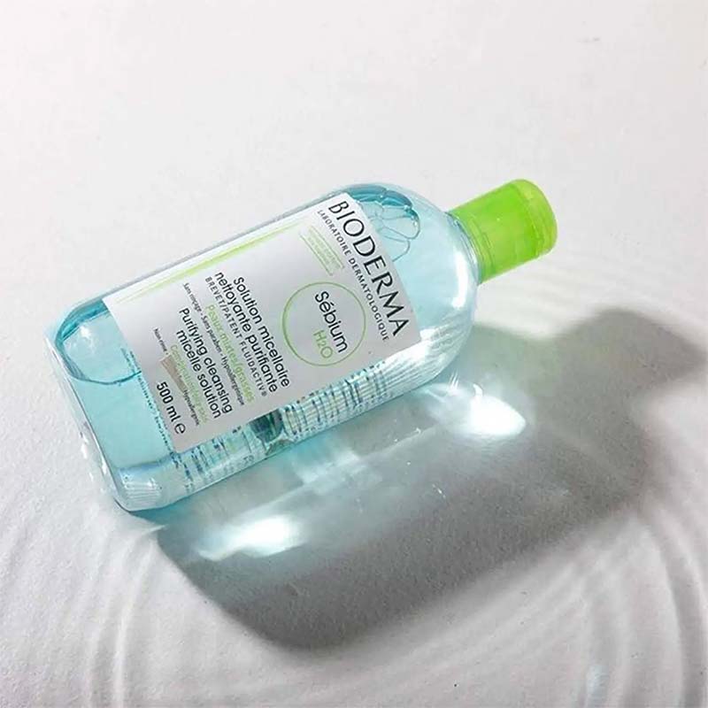Bioderma Sebium H2O Purifying Cleansing Micellar Water for Oily & Acne-Prone Skin | Gentle Makeup Remover & Face Cleanser | Daily Skincare Routine for Clear Complexion