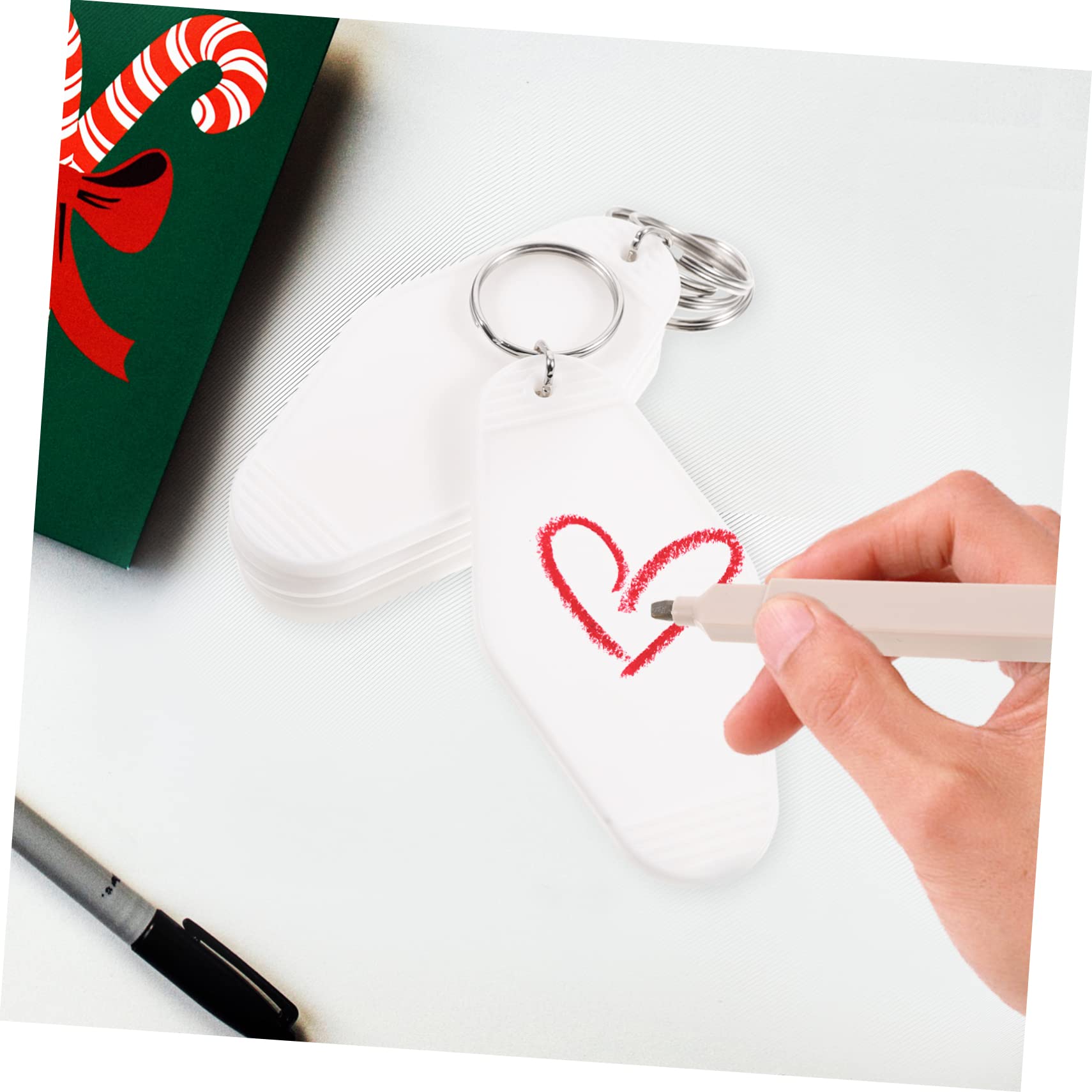 SOIMISS 20 Pack Durable Plastic Keychain Tag Holder Keyring - Multi-Purpose Luggage Key Tags for Travel, ID Labels & Organization | Perfect for Suitcases, Backpacks, Gym Bags & Pet Collars