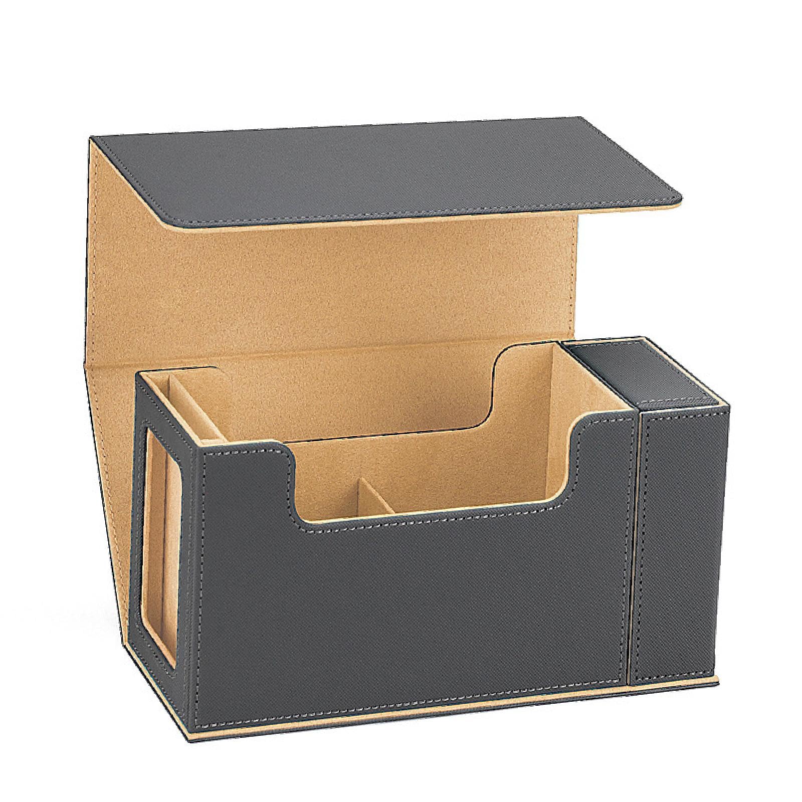 Premium PU Leather Trading Card Organizer Box - Durable Card Holder for MTG, Pokemon, Yu-Gi-Oh & Collectible TCG Cards - Perfect for Storage, Travel & Game Nights