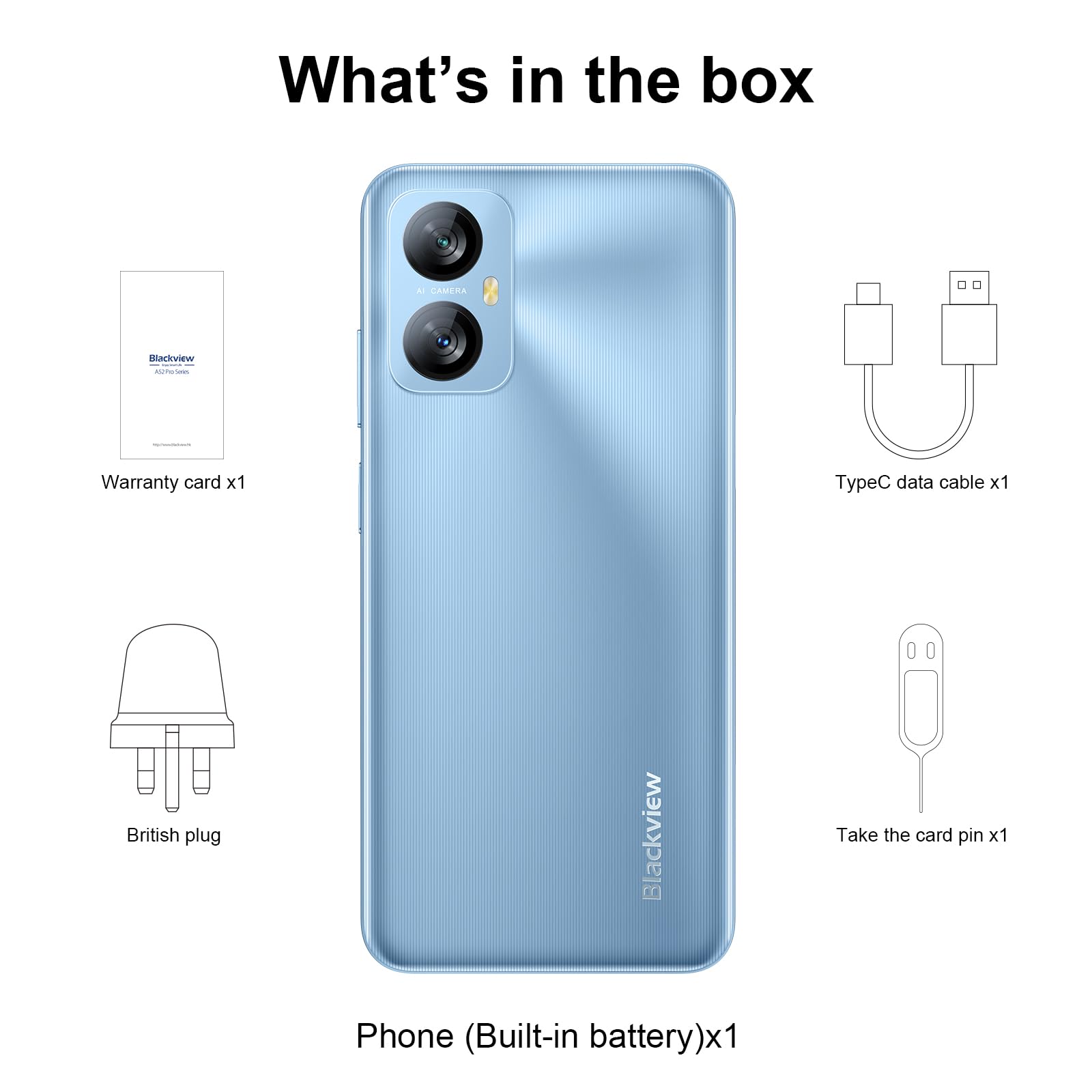 Blackview A52Pro Smartphone 2024 - 8GB RAM 128GB/1TB Storage, 6.52