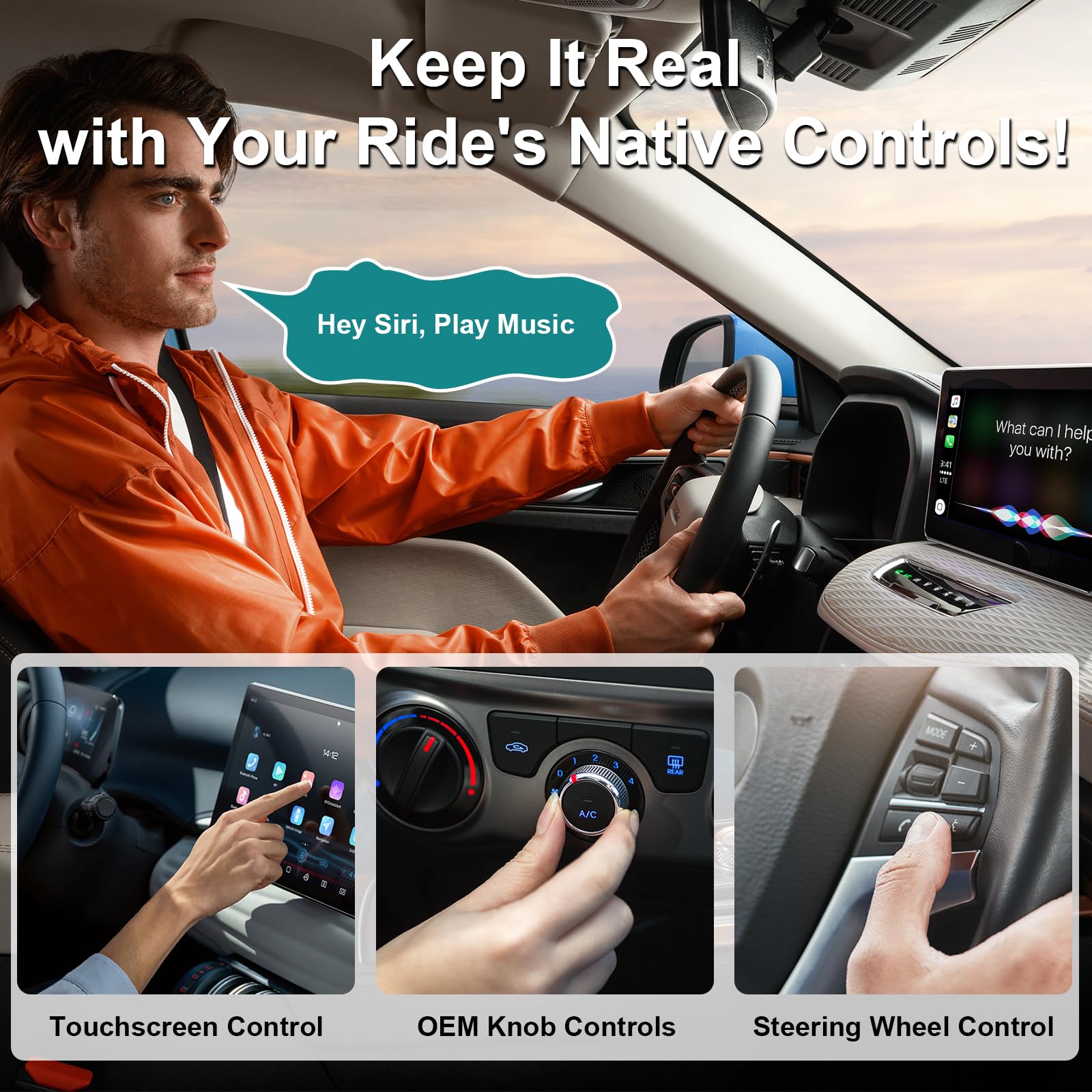 2025 Upgraded Wireless CarPlay Adapter for iPhone & Android - Convert Wired to Wireless with Dual USB-C/USB Ports, Low Latency - Compatible with Cars 2016-2025 & iOS/Android 10+ - Perfect for Hands-Free Driving & Seamless Music Streaming