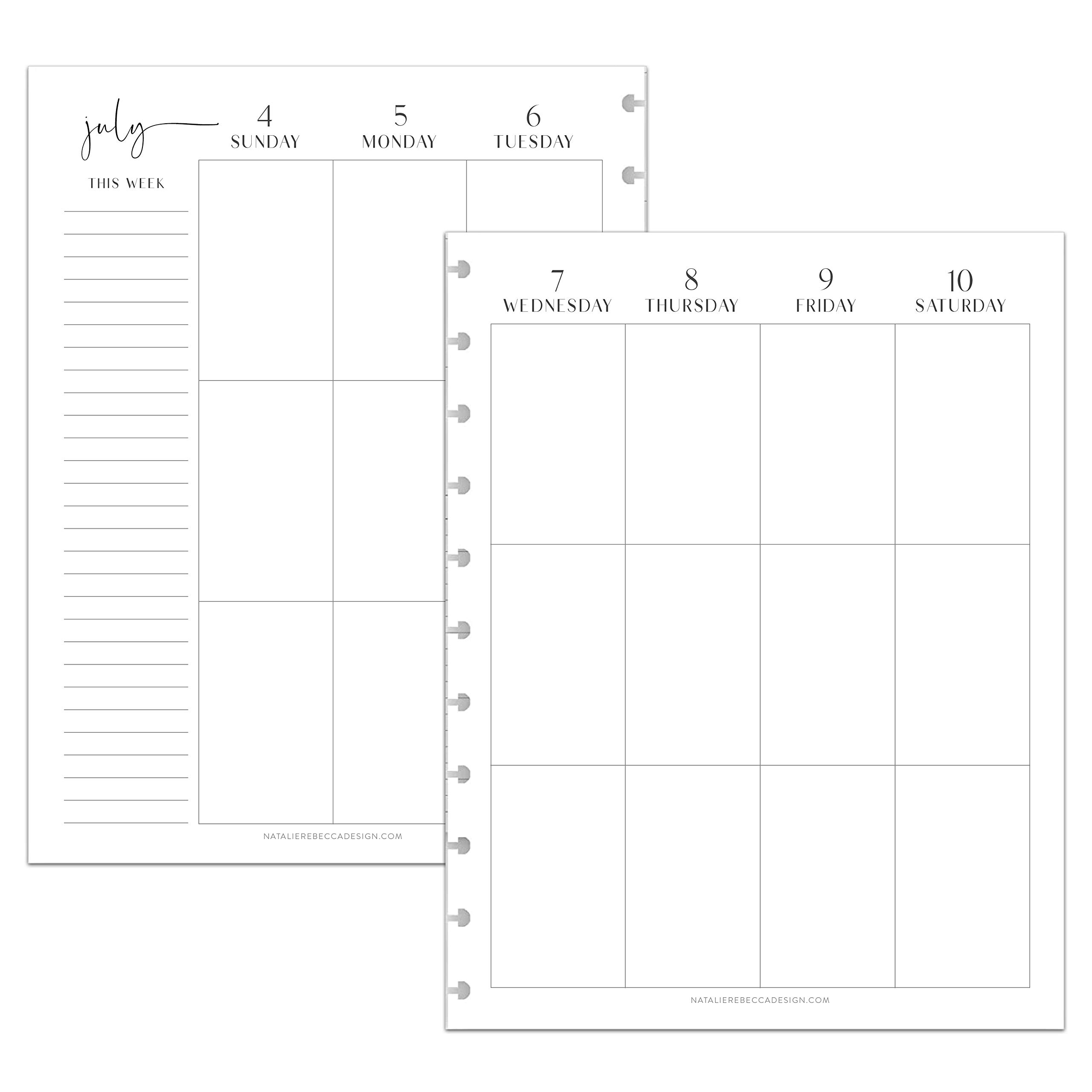 BetterNote July 2025 - June 2026 Vertical Academic Calendar Refill | 11-Disc Discbound Notebook Planner | Compatible with Happy Planner, Levenger Circa Jr, TUL, Arc, NOTIQ | 8.5