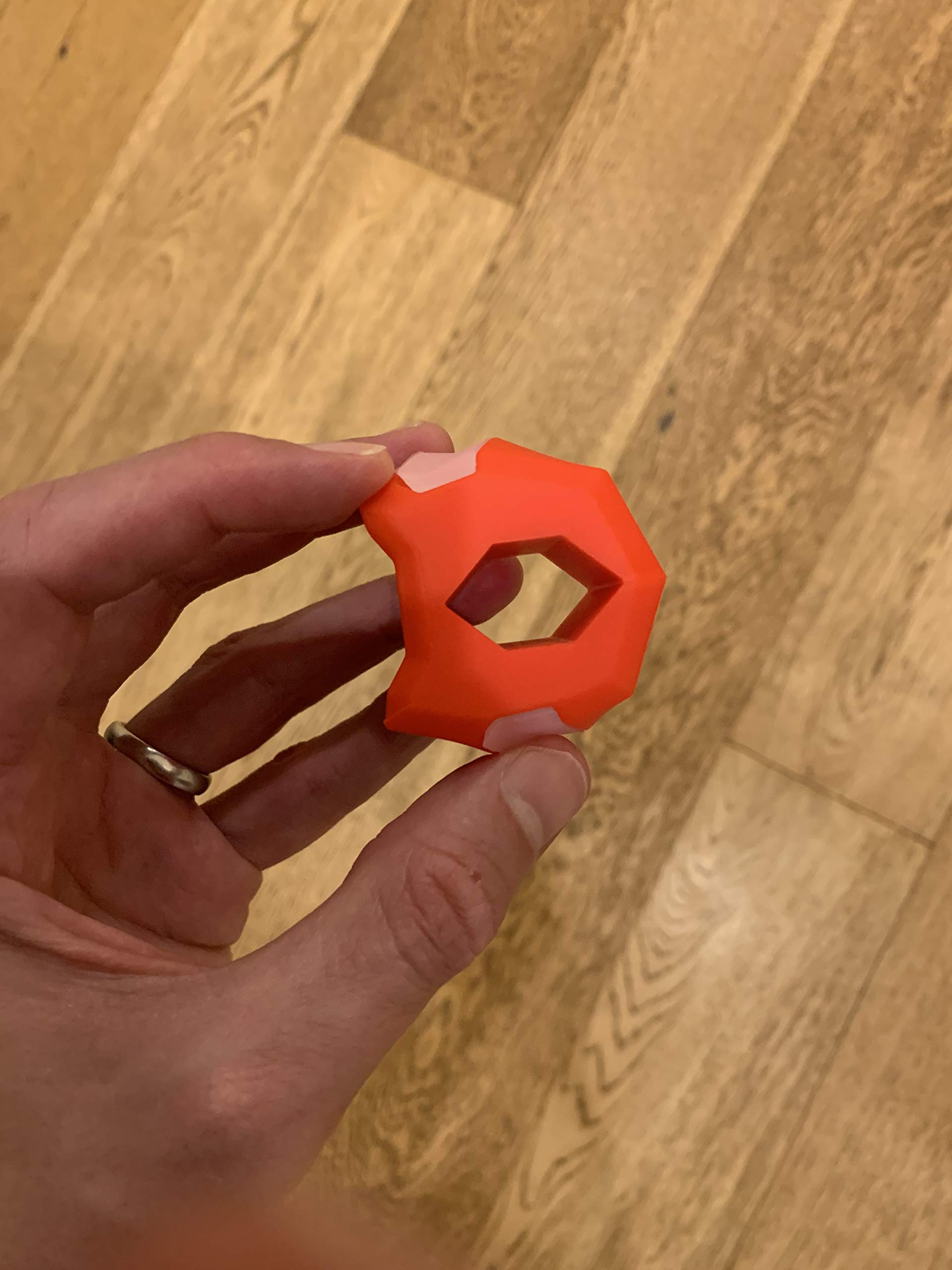 Mondy Moo Jaw Exerciser - Facial & Neck Toning Ball for Double Chin Reduction & TMJ Relief - Strengthen Jaw Muscles & Improve Oral Health - Perfect for Home Gym, Office Stress Relief & Fitness Training (Red)