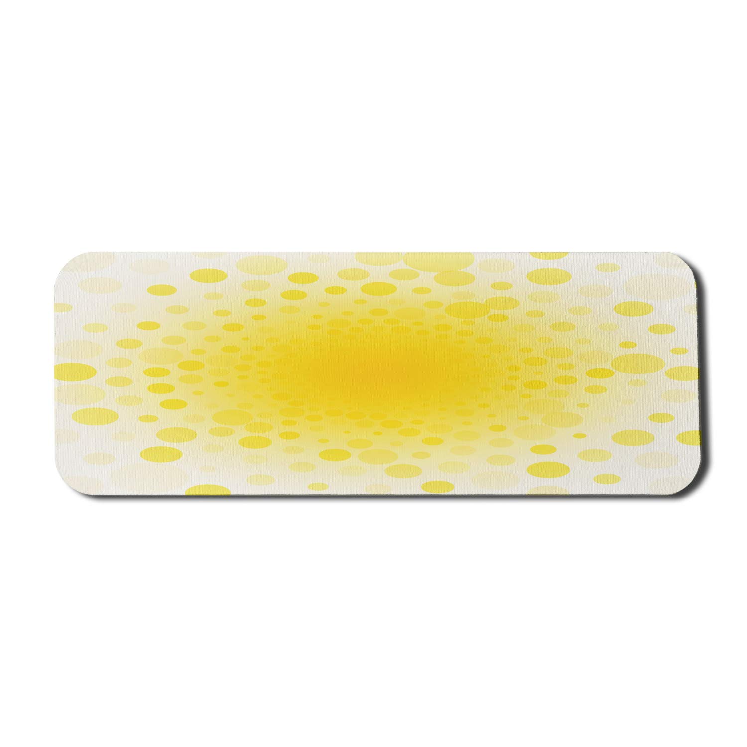 Ambesonne Yellow Abstract Sun Design Non-Slip Rubber Mouse Pad - 31
