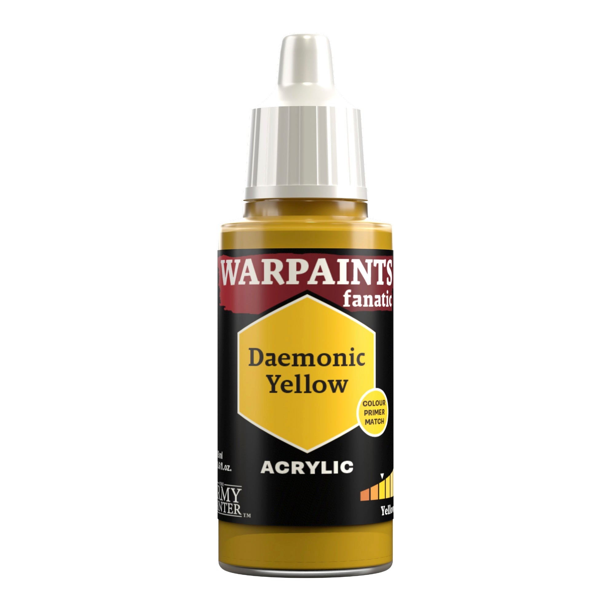 Warpaints Fanatic: Daemonic Yellow - High-Quality Miniature Paint for Warhammer & Tabletop Gaming - Perfect for Fantasy Miniatures & Model Painting