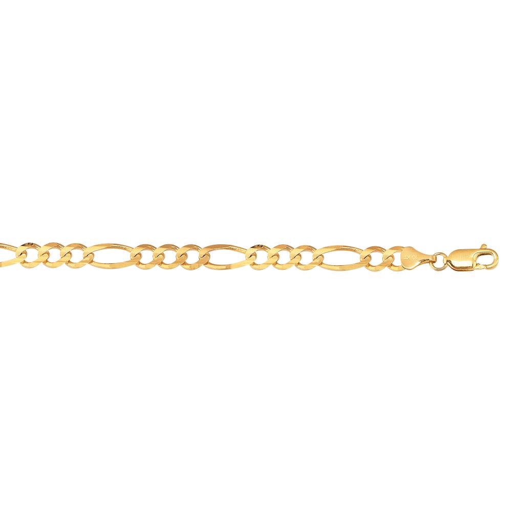 10K Gold 6.6mm Figaro Chain Necklace for Men & Women - Durable Italian Style Jewelry Gift for Birthday, Anniversary & Everyday Wear