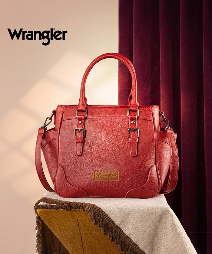 Wrangler Genuine Leather Buckle Tote Bag for Women - Stylish & Durable Handbag for Work, Travel & Everyday Use