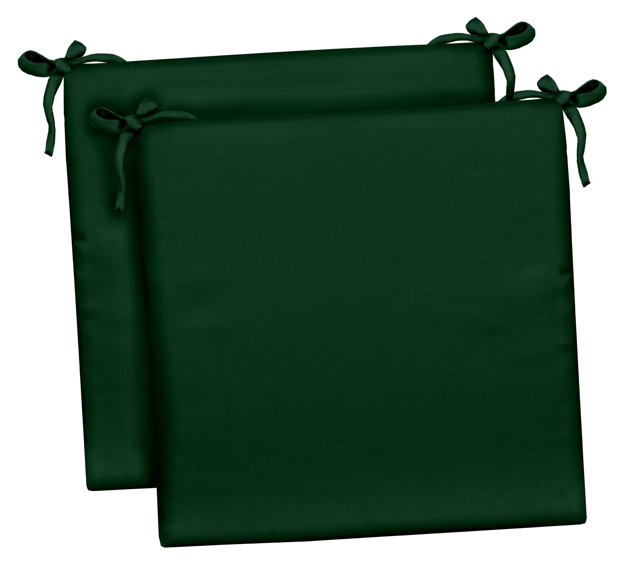 RSH Décor 2-Pack Foam Dining Chair Cushions 20x20x3 Inch - Indoor/Outdoor Waterproof Seat Cushions for Patio, Dining Room, Kitchen - Classic Hunter Green (Set of 2)