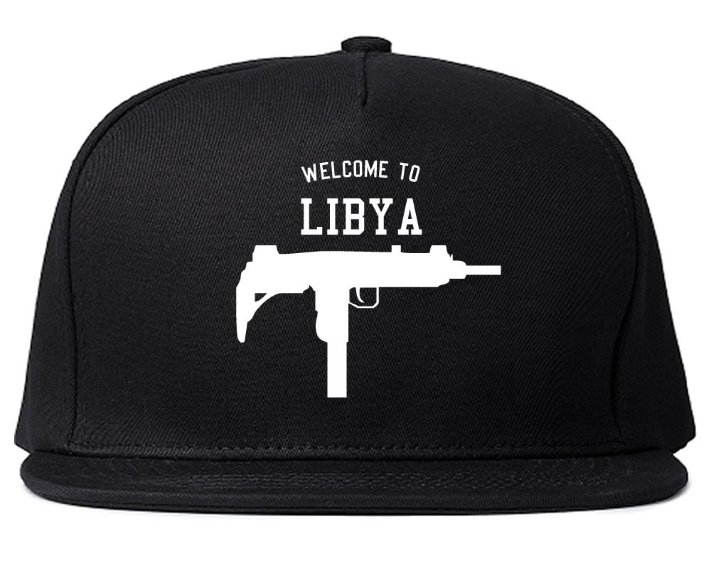 Kings Of NY Welcome to Libya Uzi Machine Guns Country Snapback Hat - Hip Hop Streetwear Cap for Men & Women - Perfect for Concerts, Rap Events & Urban Fashion
