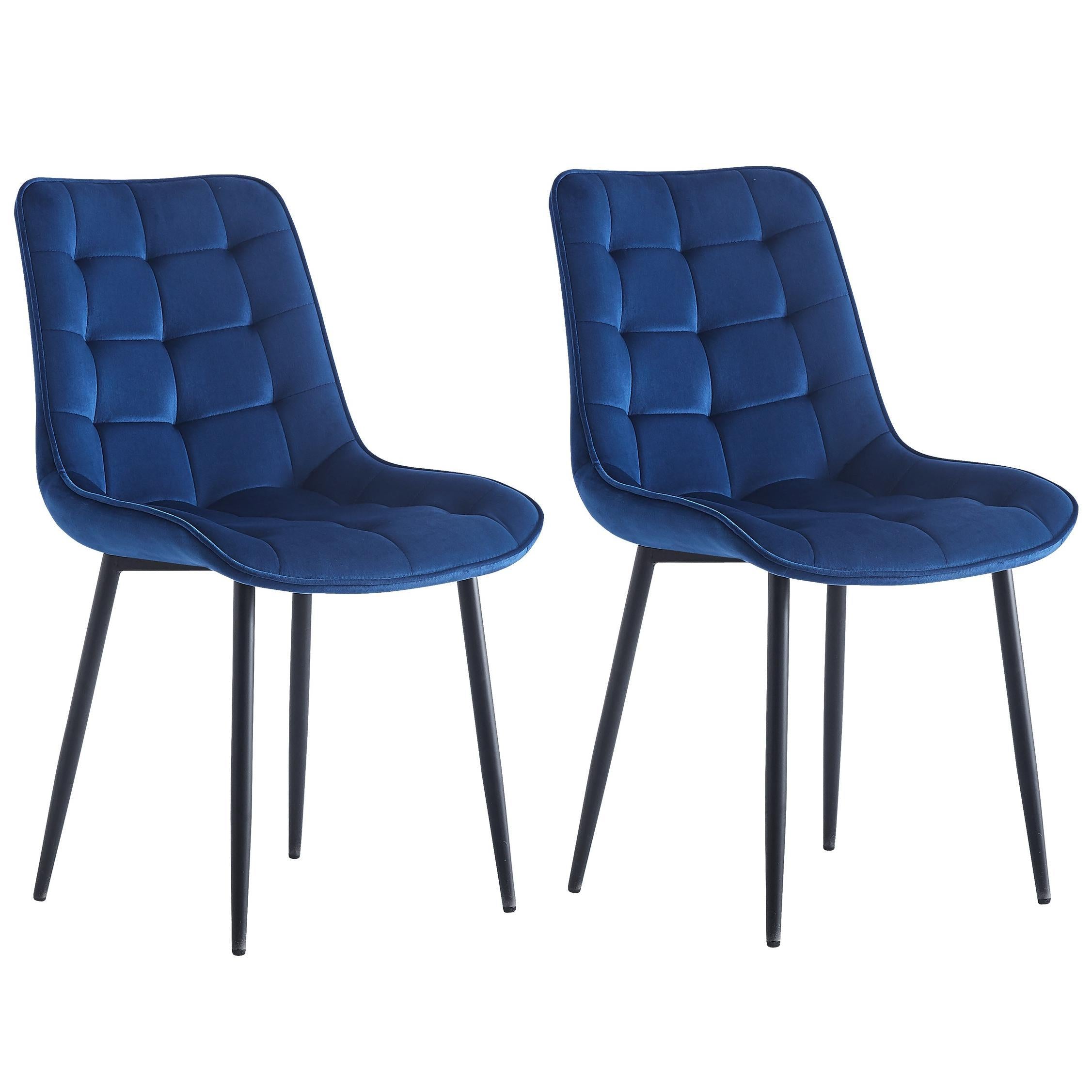 Modern Blue Dining Chairs Set of 2 - Contemporary Style with Advanced Technology - Perfect for Restaurants, Cafes, Bars, Offices & Living Rooms - Easy Assembly & Sturdy Design - Ideal for Home Dining & Commercial Spaces