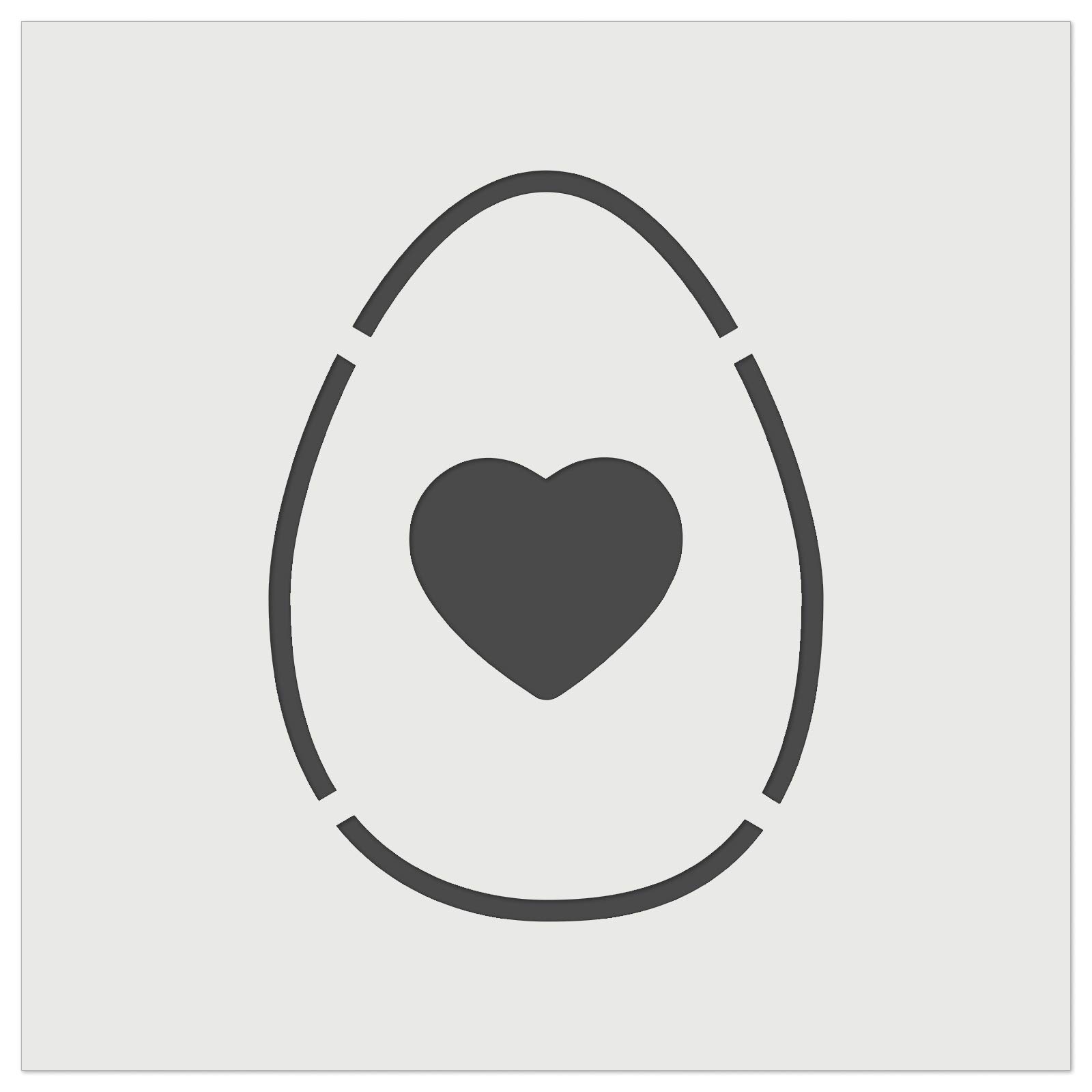 Heart in Egg Wall Cookie DIY Craft Reusable Stencil - 7.0 Inch | Baking & Home Decor Stencil for Cookies, Cakes, and Wall Art | Perfect for Easter, Valentine's Day, and DIY Projects