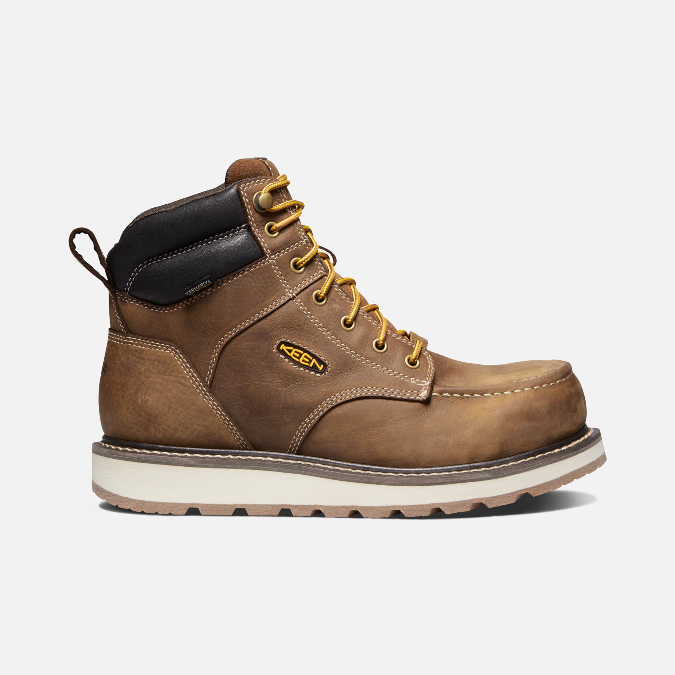 KEEN CSA Certified Men's Cincinnati 6 Inch Steel Toe Work Boots - Waterproof & Slip Resistant Safety Shoes for Construction, Warehouse & Outdoor Work (Model 1023239)