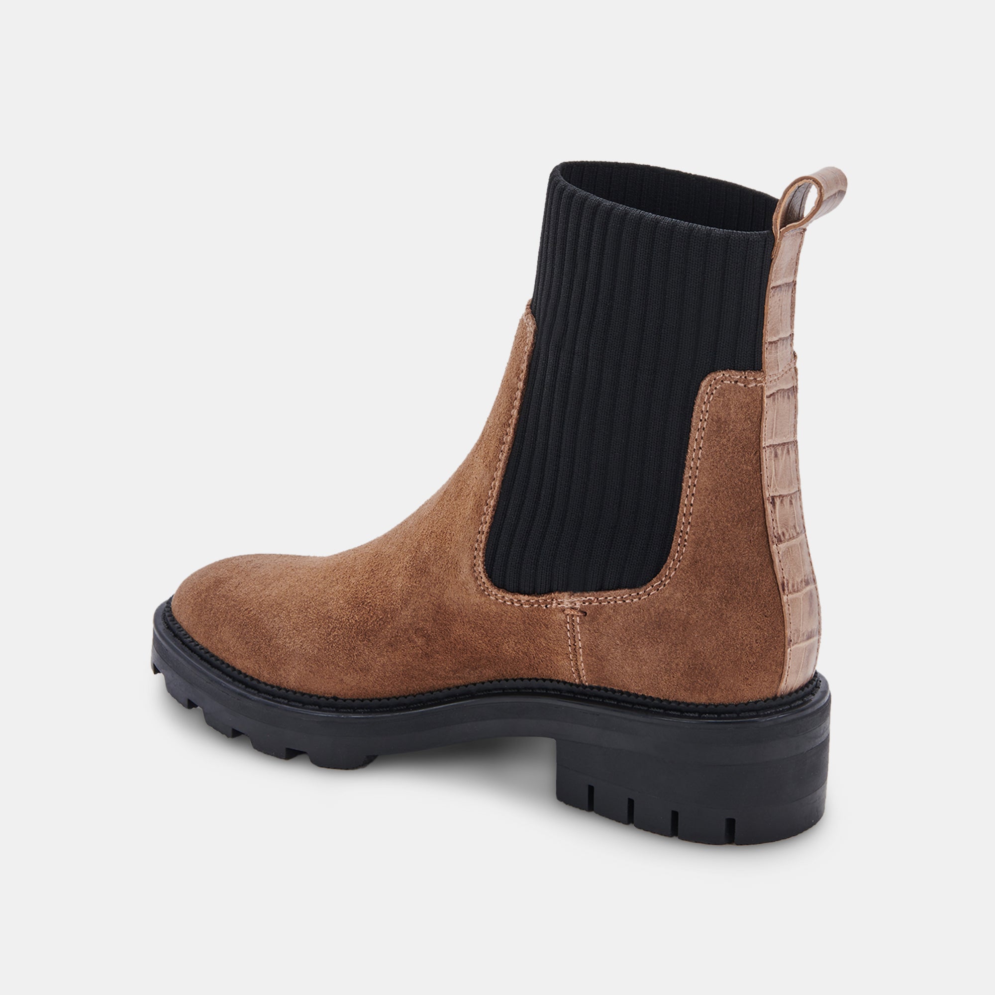 LINZA BOOTS DK BROWN SUEDE ANKLE BOOTS - Women's Fashion Suede Booties for Casual Wear & Fall Outfits