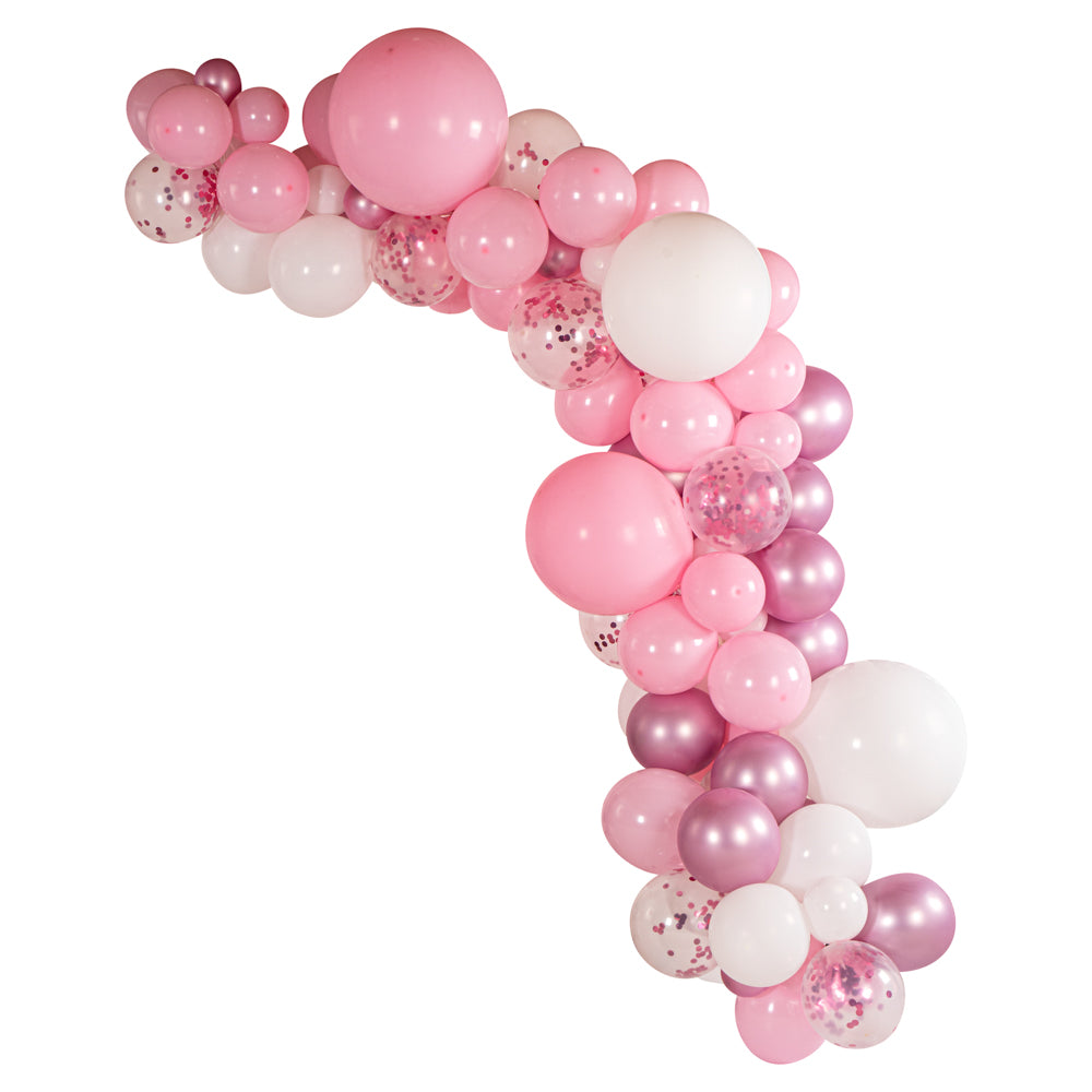 Balloonify Metallic Pink & White Balloon Arch Kit - 106 Pieces for Party Decorations, Weddings, Baby Showers & Birthday Celebrations