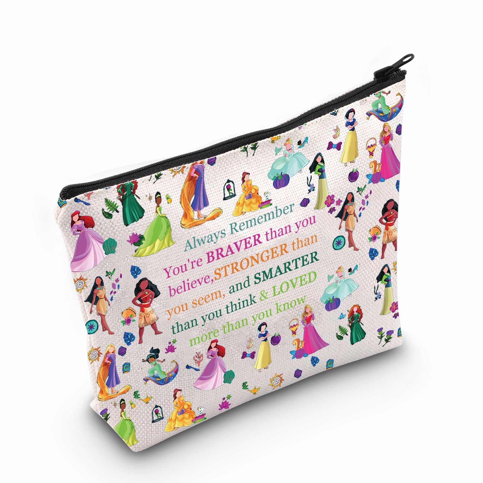 JNIAP Magical Princess Cosmetic Bag - Fairy Tale Themed Makeup Pouch for Kids & Teens | Perfect Birthday Gift for Daughters, Princess Lovers | Great for Travel, School & Party Makeup Storage