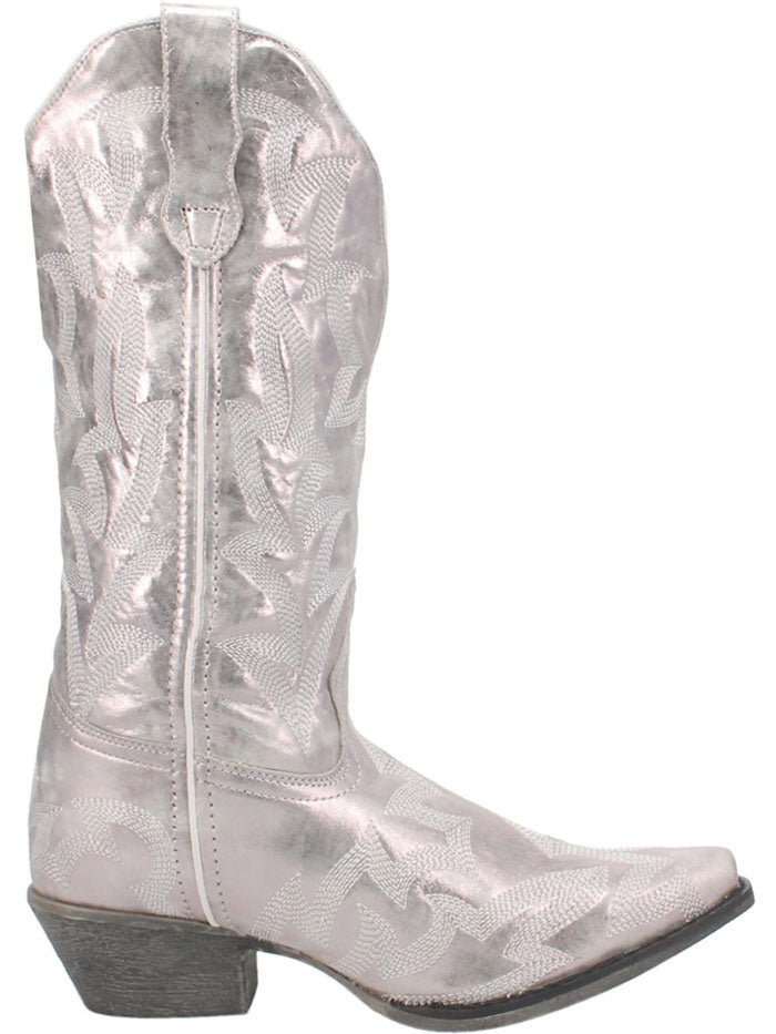 Laredo 52463 Women's DREAM GIRL Leather Boots in Silver - Perfect for Western Fashion, Country Dancing & Everyday Wear