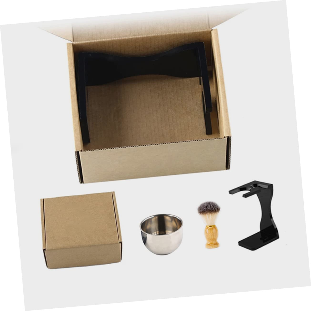 Premium Men's Shaving Kit - Stainless Steel Razor, Shaving Cream & Brush Set for Smooth Face & Head Shaving - Perfect Grooming Gift for Men at Home or Travel