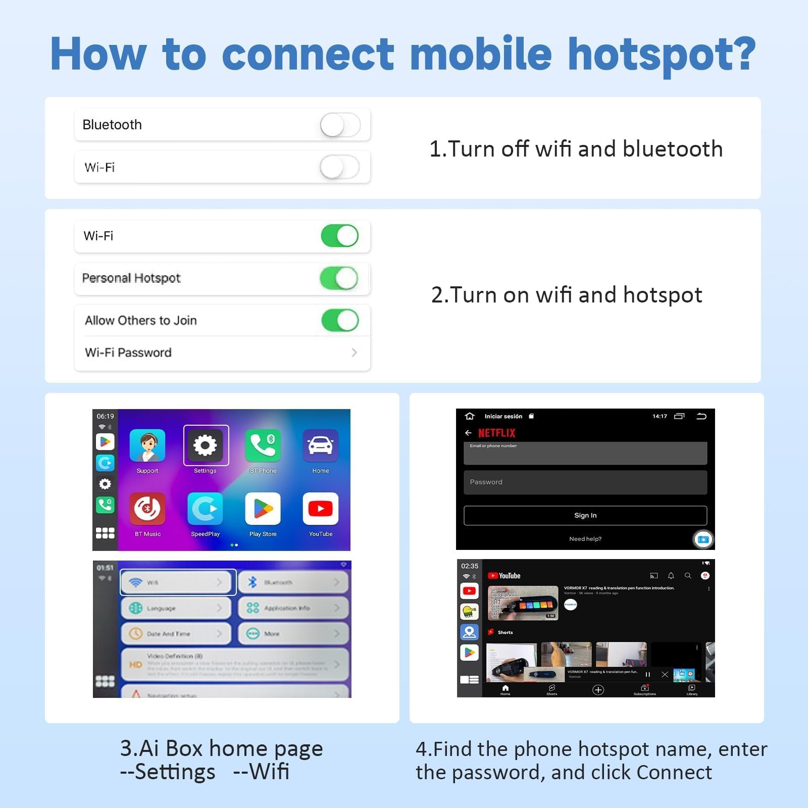 Wireless CarPlay Adapter for iPhone & Android - 5GHz WiFi, TF Card Support, Netflix/YouTube/TikTok Streaming - Seamless Android Auto & Factory Wired CarPlay Upgrade - Perfect for Road Trips, Commuting & In-Car Entertainment