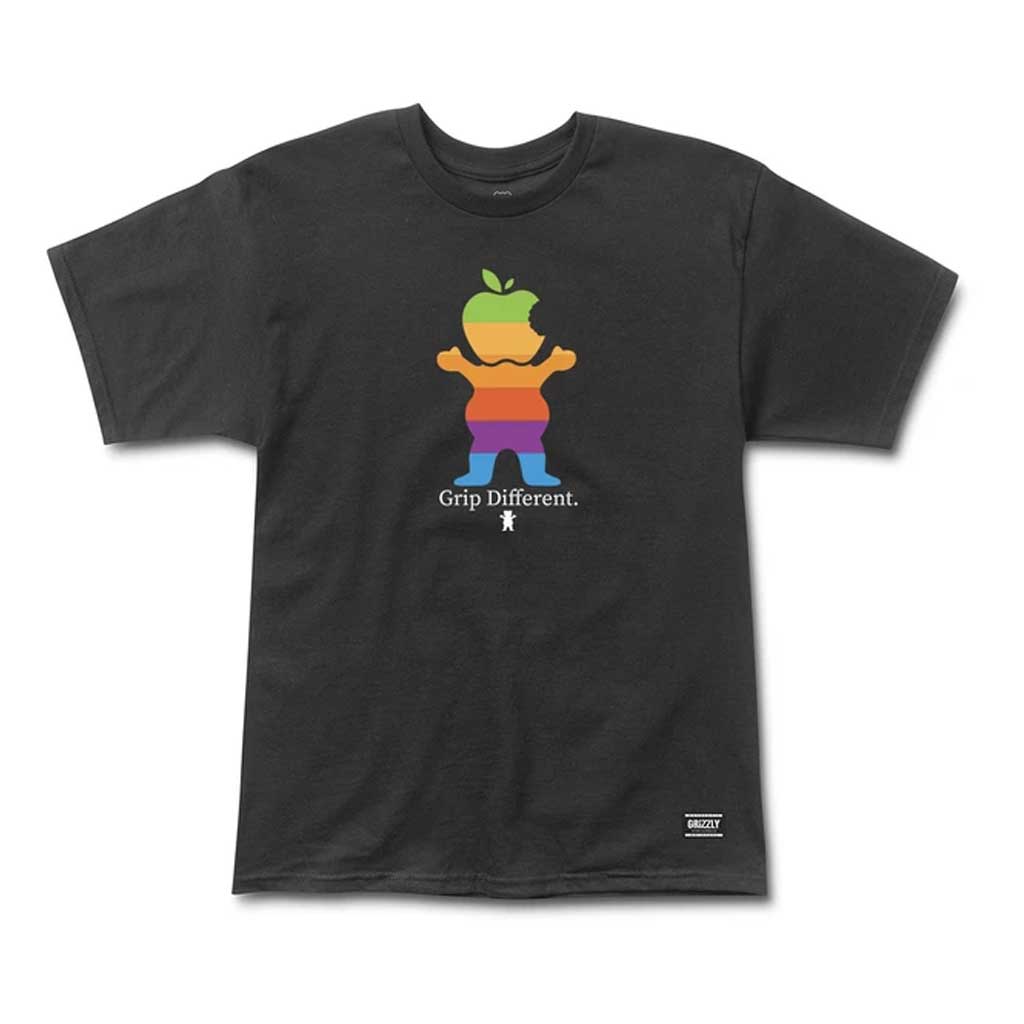 Grizzly Grip Different SS Tee - Black Cotton Short Sleeve T-Shirt for Men | Casual Wear, Street Style & Everyday Outfits