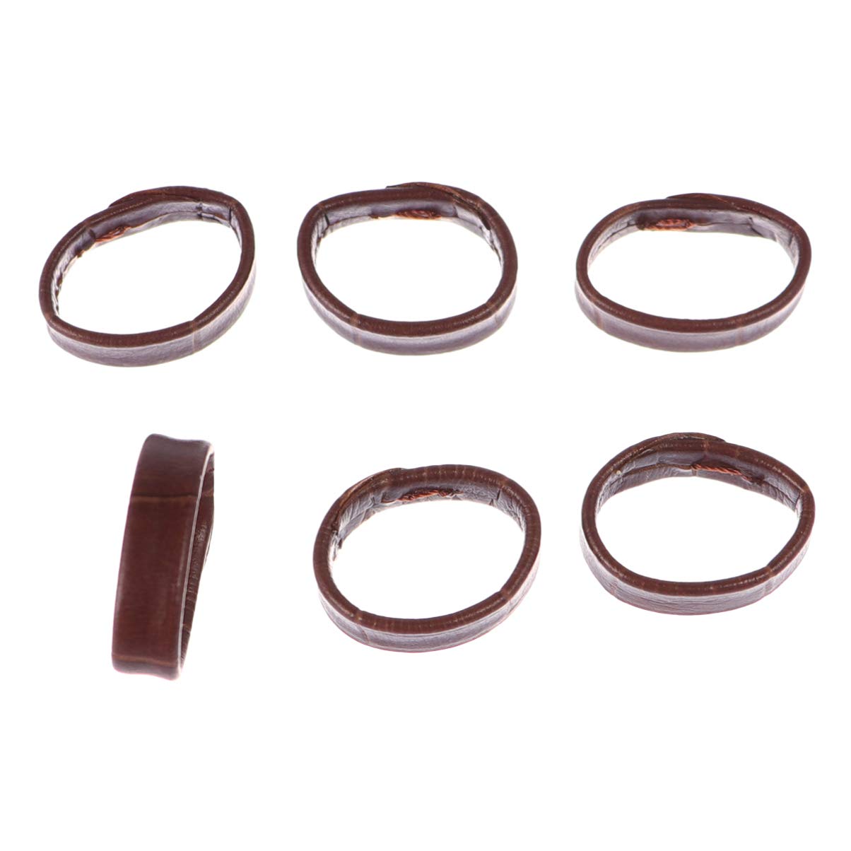 Hemobllo 6pcs 18mm Leather Watch Strap Loop Band Holder Keeper Retainer Ring - Black Replacement Watch Repair Parts for Men Women DIY Accessories