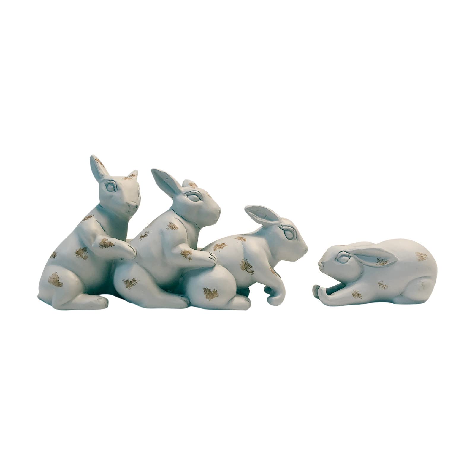 Yirises Easter Bunny Sculpture - Resin Rabbit Desk Decor for Home, Office & Party | Unique Easter Gifts for Adults & Kids (Gray, One Size) - Perfect for Easter Celebrations, Spring Home Decor & Thoughtful Gifts