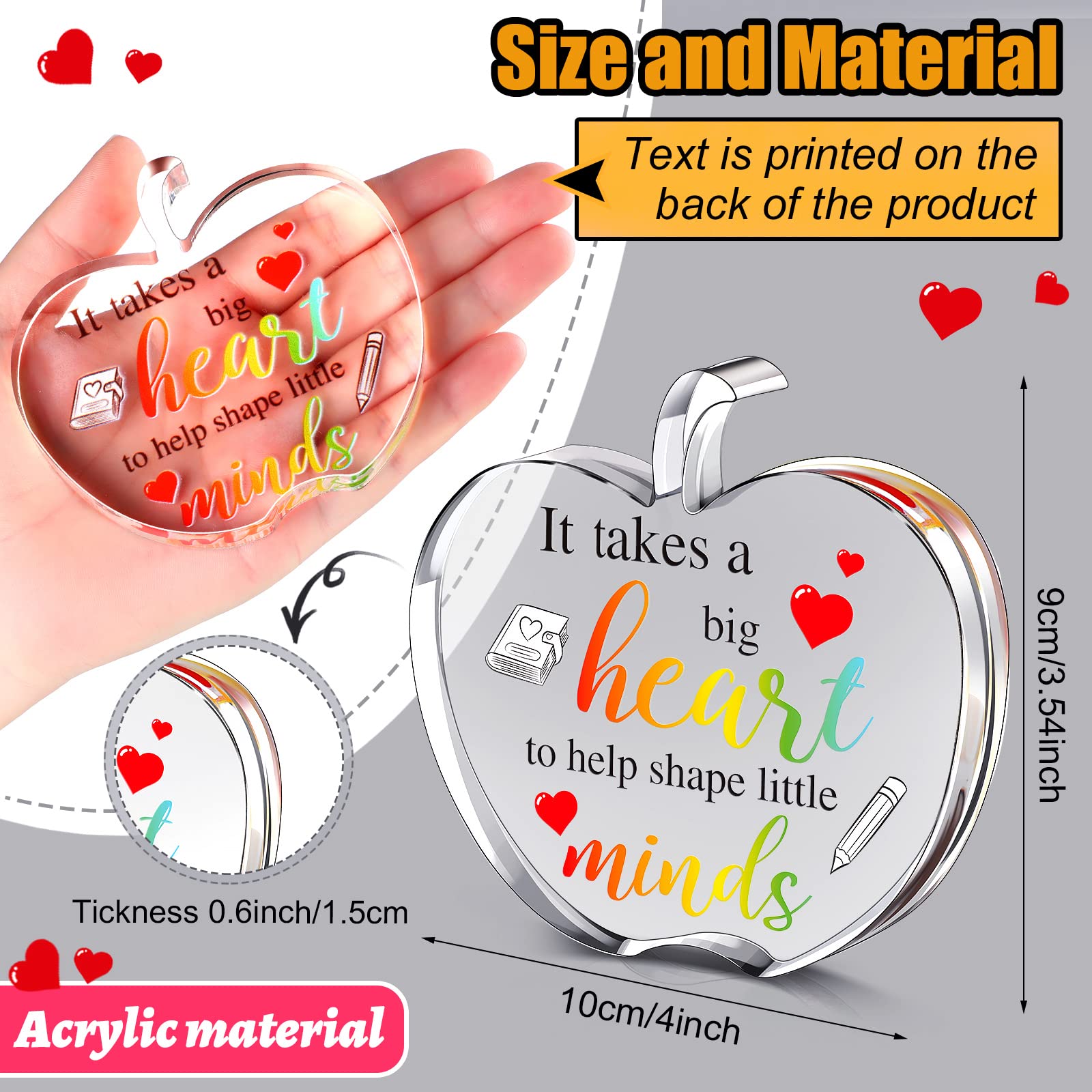 Chunful 2-Pack Acrylic Teacher Appreciation Gifts for Class of 2025 - Graduation, Christmas, Retirement Thank You Gifts from Students - Perfect for Classroom Decor, Teacher's Desk & Special Occasions