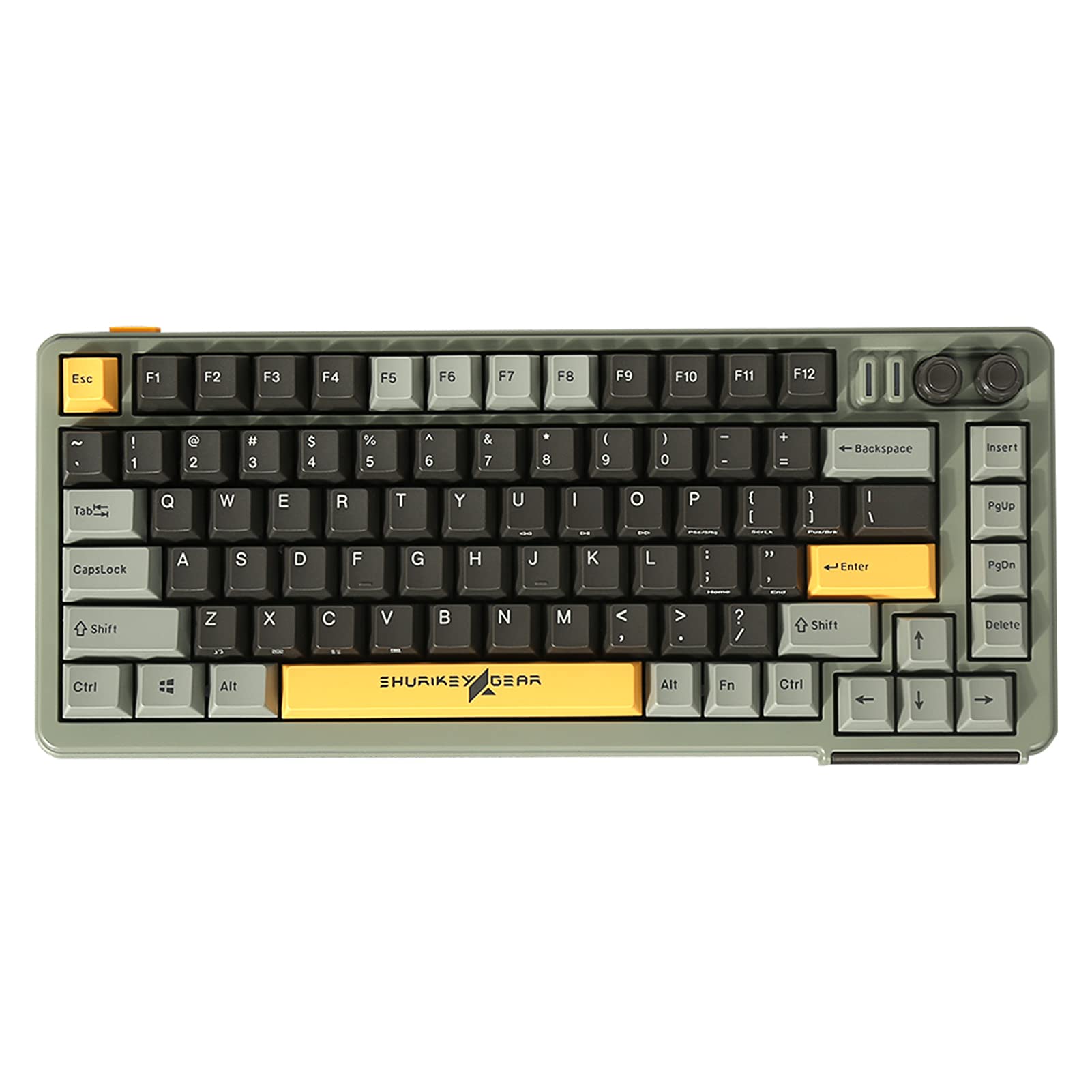 Shurikey Saizo 75% Wireless Mechanical Gaming Keyboard with Varmilo EC V2 Moxa Switch - Bluetooth Compact 81-Key Retro Keyboard, ABS Double Shot Keycaps (Theme 001) - Perfect for Gaming, Typing & Office Work