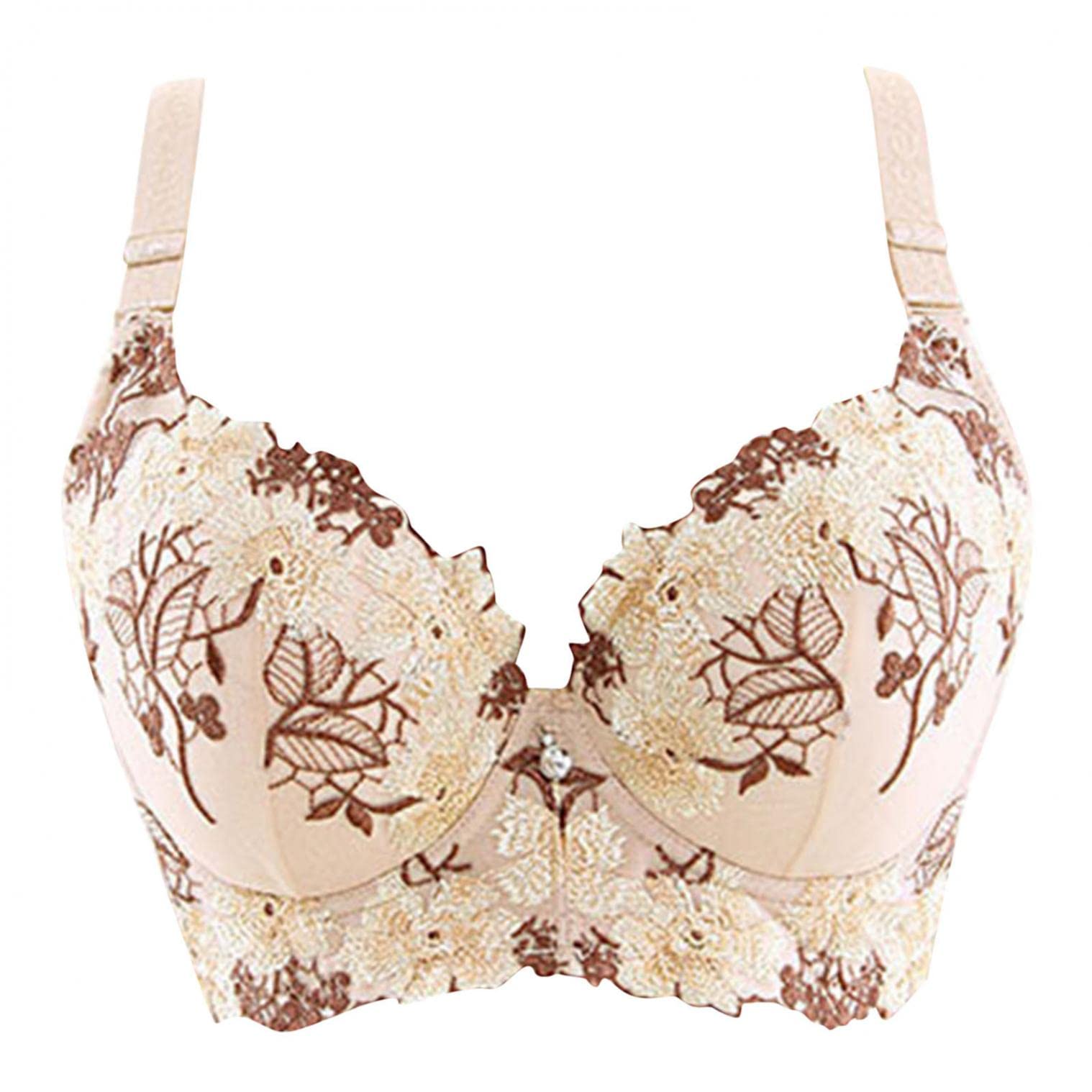 Sexy Lingerie for Women - Fashion Embroidery Comfortable Push Up Hollow Out Bra & Panty Set - Perfect for Date Night, Valentine's Gift or Boudoir Photography