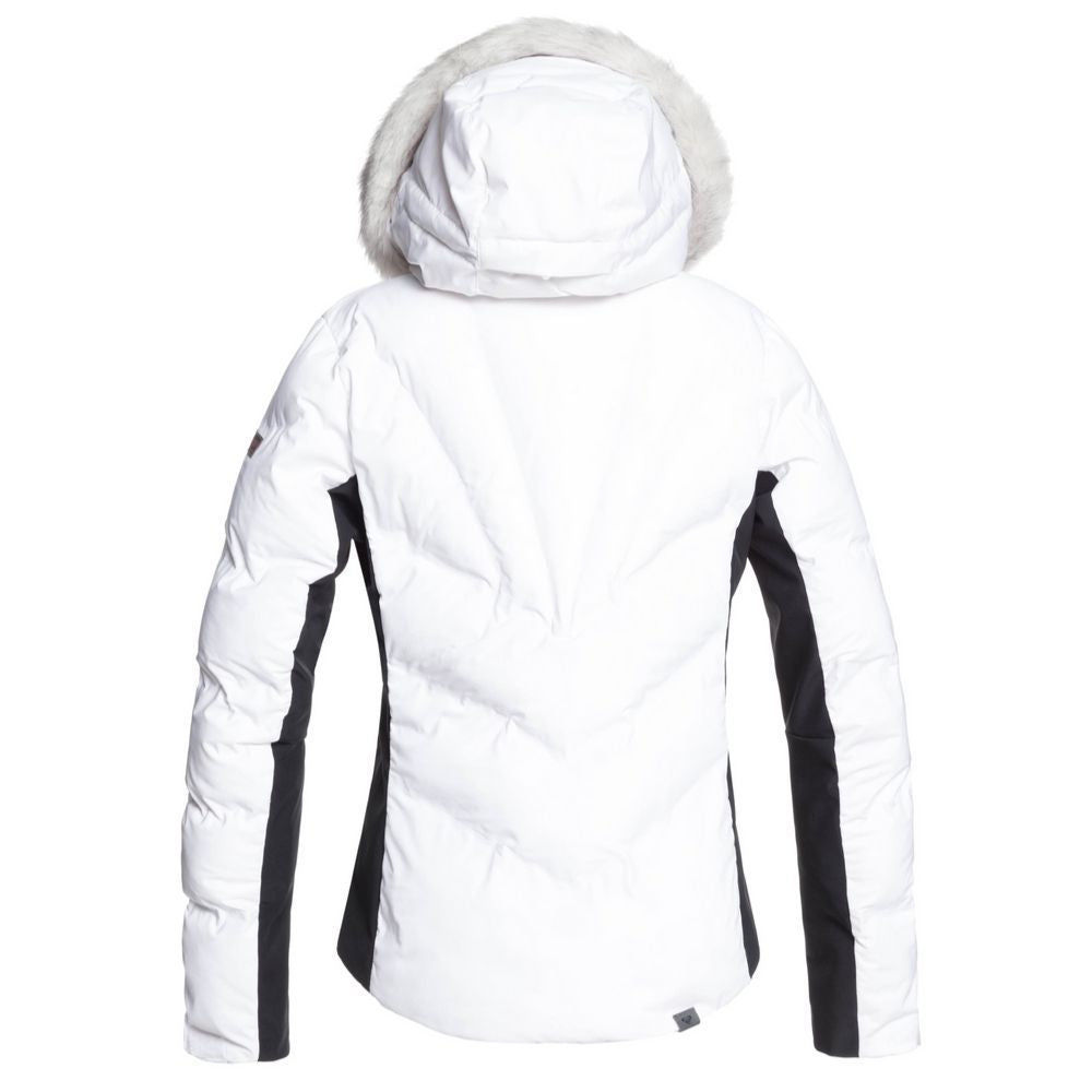 Roxy Snowstorm Women's Waterproof Ski Jacket - Insulated Winter Coat for Snowboarding & Cold Weather - Bright White - Perfect for Skiing, Snowboarding & Outdoor Adventures