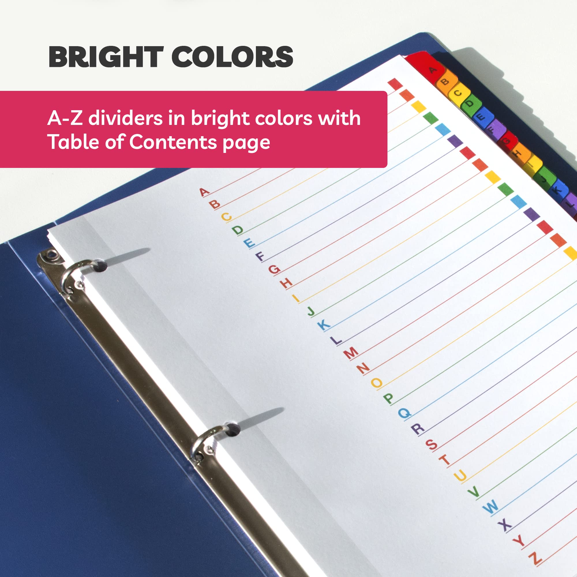 Alphabet Binder Dividers for 3 Ring Binder - 3 Sets of 26 A-Z Dividers, 8.5 x 11 Letter Size - Perfect for School, Office & Home Organization - Durable Tabs for Easy Filing & Maximum Coverage