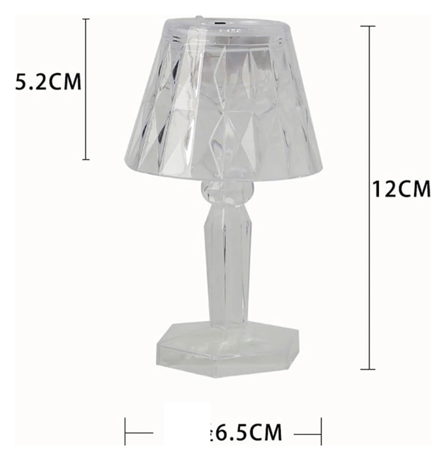BytheM Crystal LED Table Lamp - Modern Desk Lamp & Night Light for Bedroom, Office, Living Room - Perfect for Reading, Working, and Relaxing