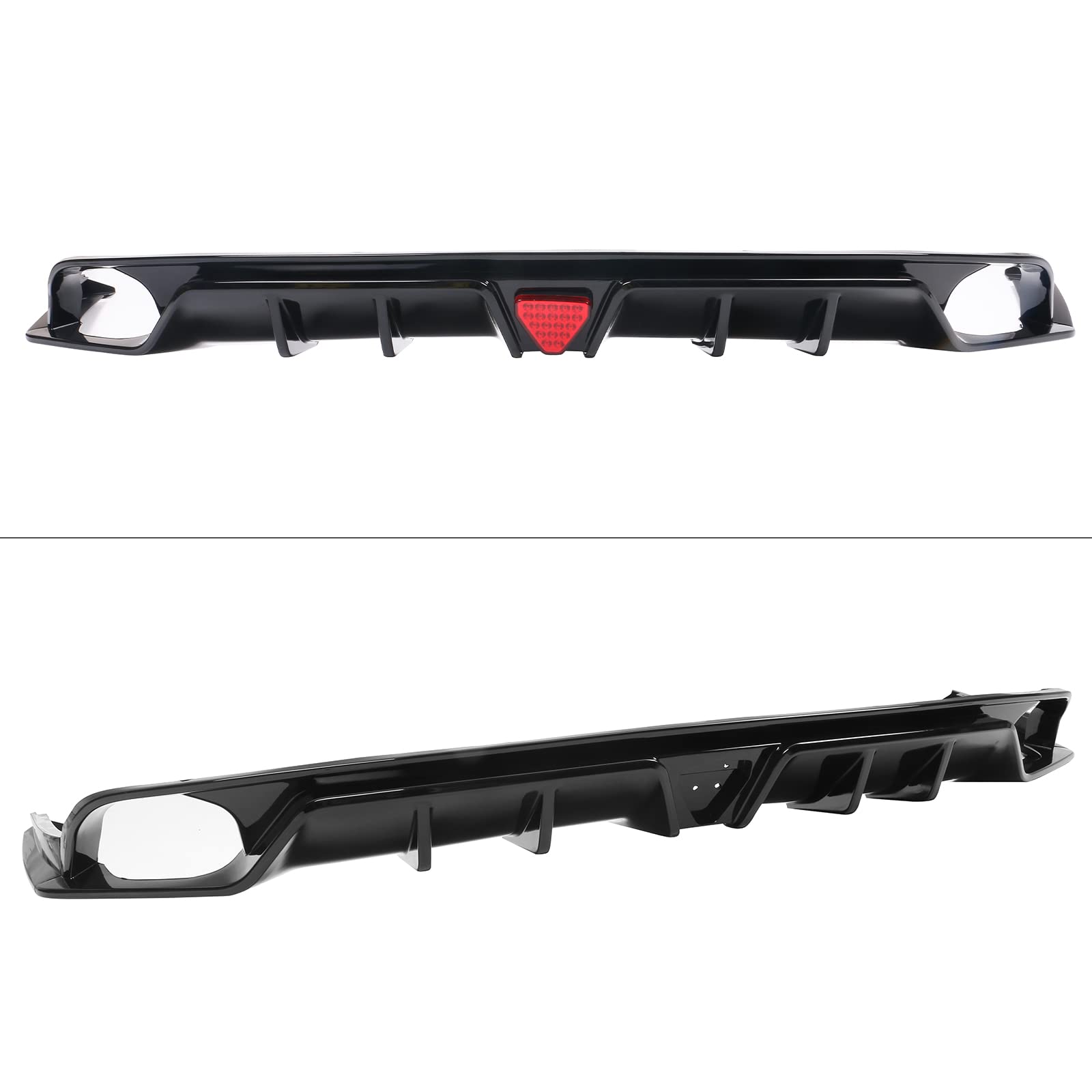 FREEMOTOR802 Gloss Black Rear Bumper Diffuser Lip for 2022-2024 Honda Civic 11th Gen EX/Touring/Si Sedan - IKON Style Body Kit Replacement | Enhances Aerodynamics & Sporty Look for Street Racing & Car Shows