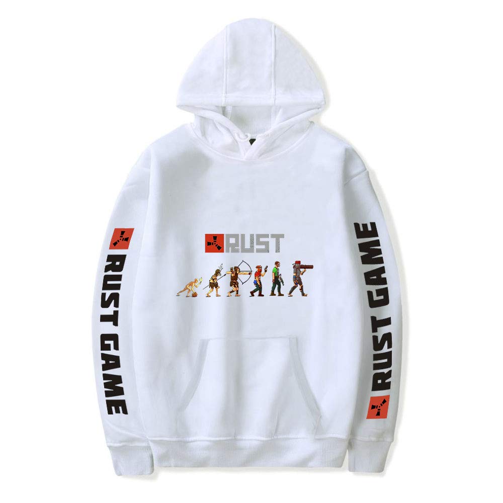 Unizka Rust Game Hoodie - Casual Hip Hop Streetwear Pullover, Thin Tracksuit Sweatshirt for Gamers, Perfect for Gaming Sessions and Street Style