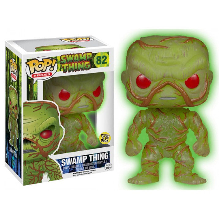 DC Universe Pop! Vinyl Figure - Glow in The Dark Swamp Thing Collectible [PX] [82] - Perfect for Superhero Fans, Comic Book Collections & Night Light Displays