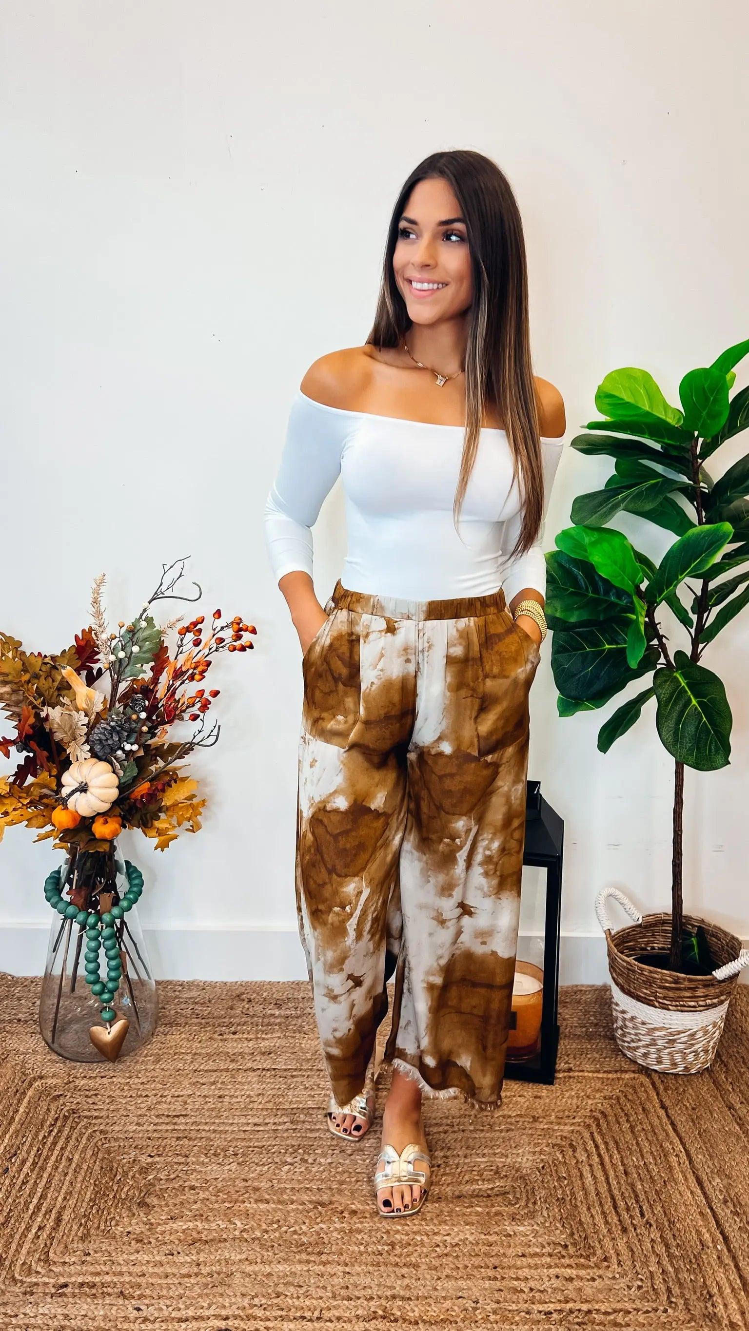 Born With It Cumin Pants - Women's High Waisted Casual Trousers for Work & Travel | Comfortable Stretch Fabric