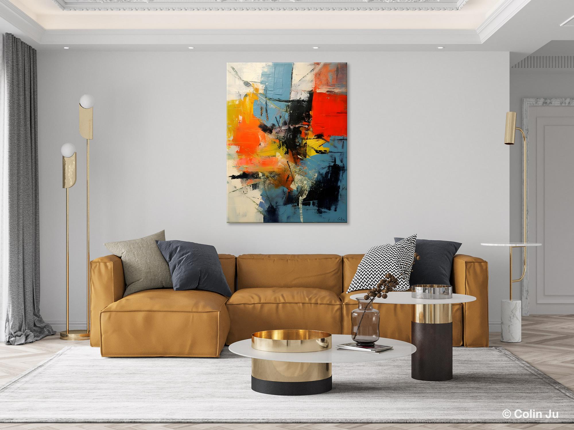 Abstract Paintings for Dining Room & Modern Wall Art Behind Sofa | Original Palette Knife Canvas Art | Impasto Oil Painting for Home Decor | Perfect for Living Room, Bedroom & Office Spaces