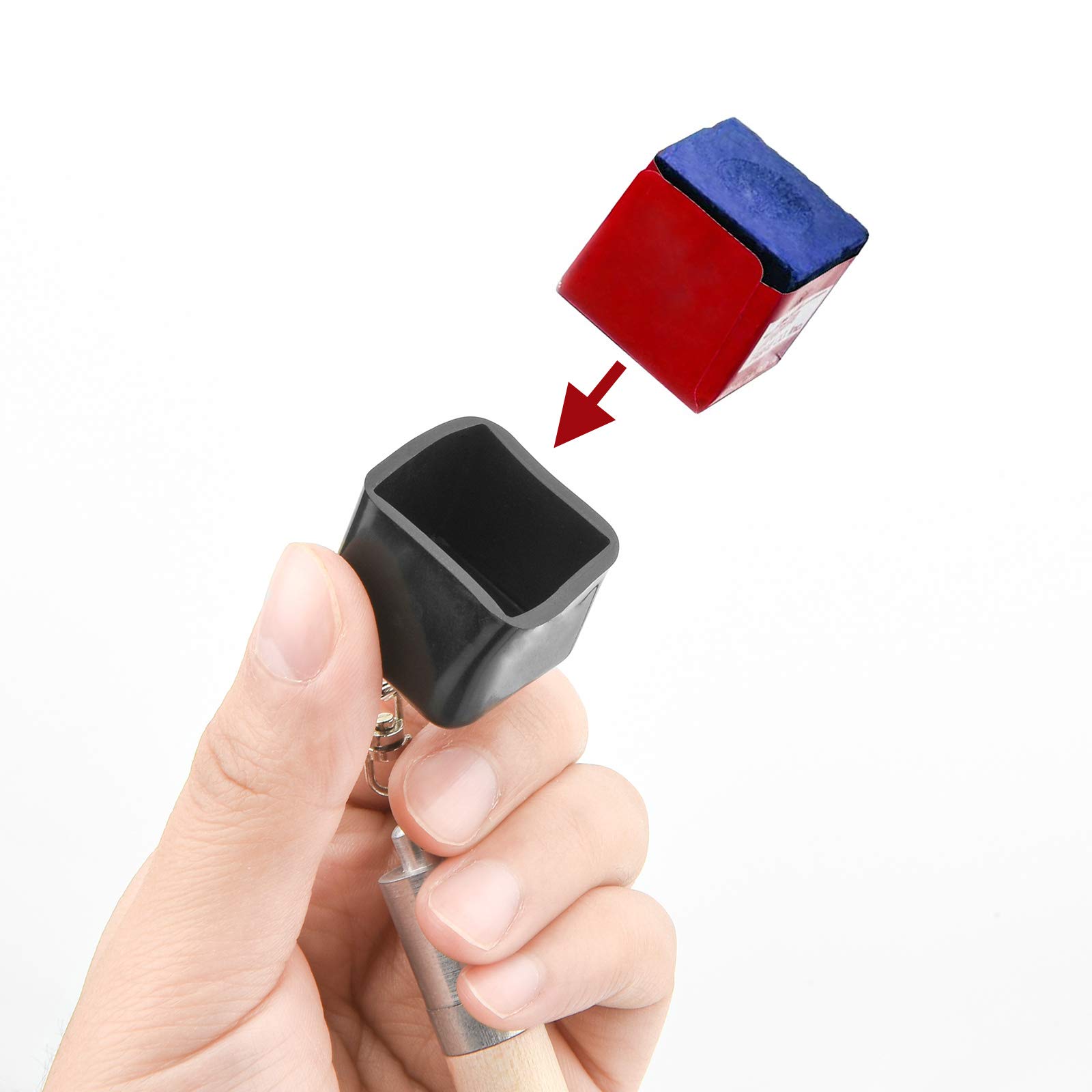 Premium 2-in-1 Portable Billiard Cue Chalk Holder & Tip Pricker Tool - Snooker Pool Accessories for Professional Players & Home Game Rooms - Perfect for Bar Tables, Tournament Play & Practice Sessions