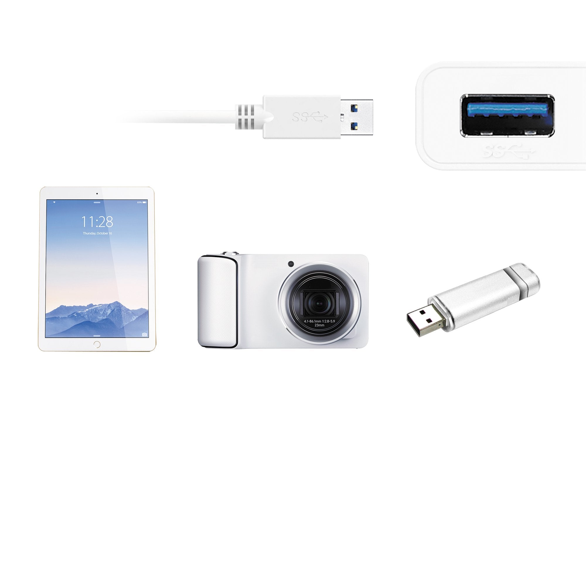 4-Port USB C Hub with 100W Power Delivery - High-Speed Data Transfer & Charging for MacBook, iPad, Surface Pro - Perfect for Home Office & Travel Accessories