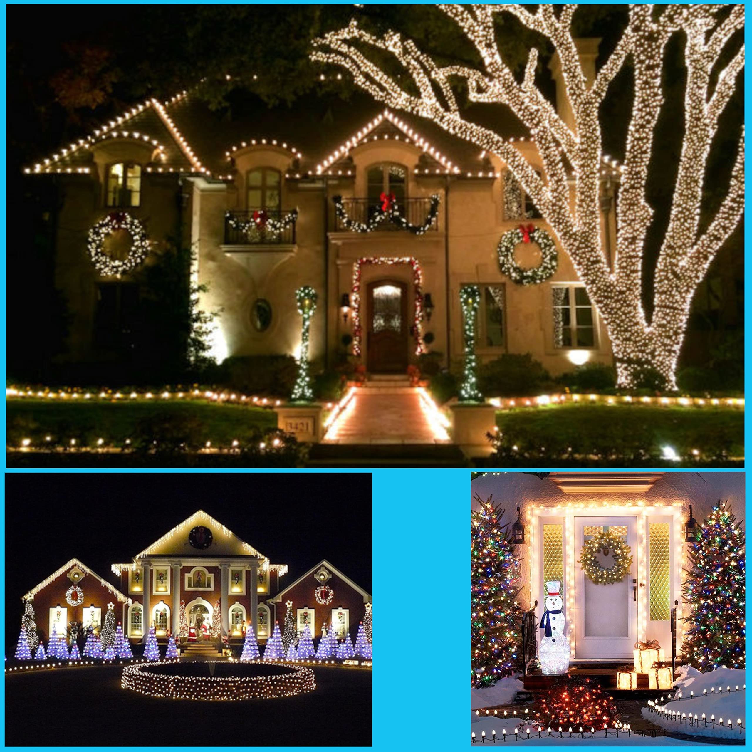 Christmas Light Controller - 16 Dazzling Flash/Fade Modes, 5 Timer Settings, Full Function Remote for Holiday Decorations & Indoor/Outdoor Lighting