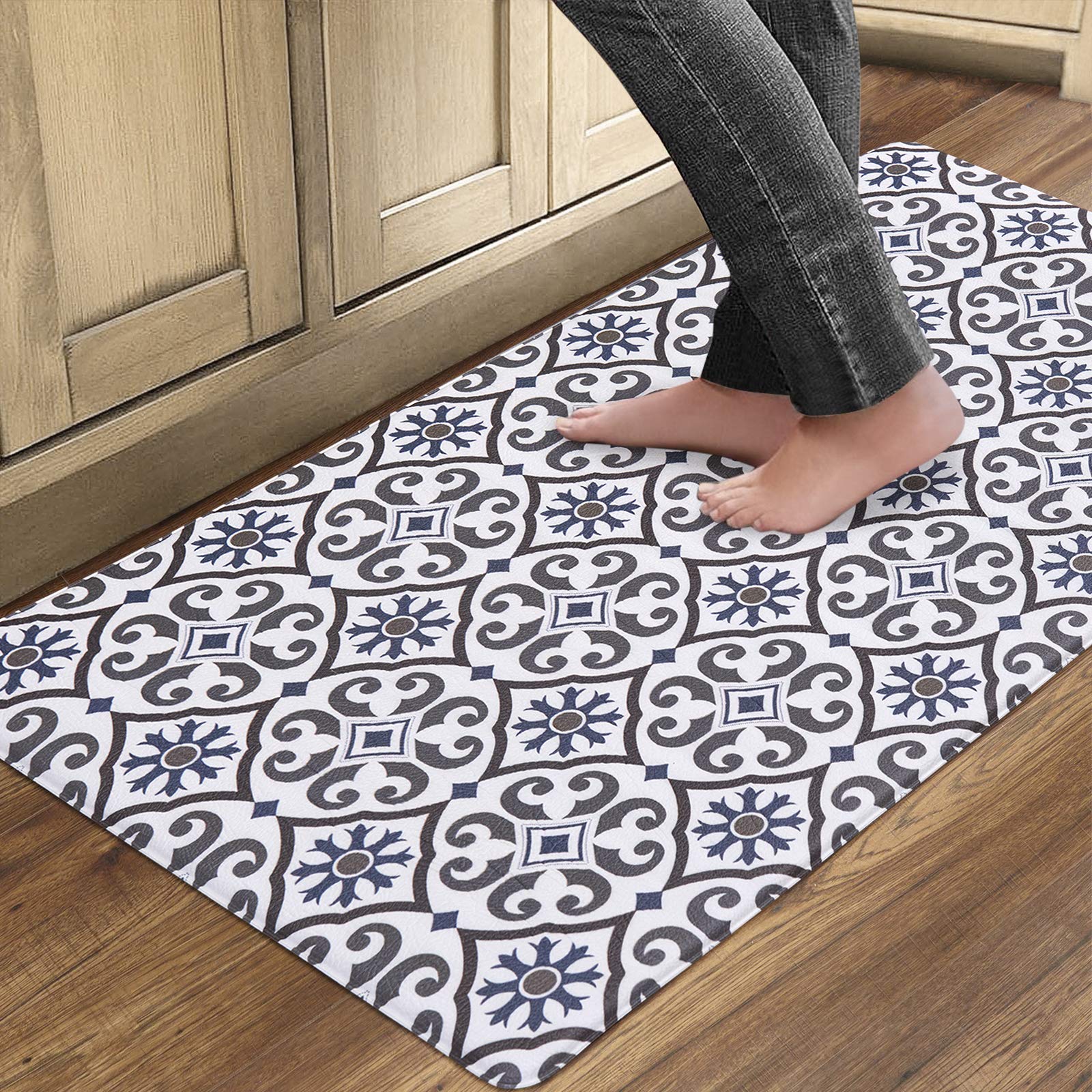 QSY Anti-Fatigue Kitchen & Standing Desk Floor Mat - Non-Slip Comfort Mat for Home, Office, Garage - Perfect for Cooking, Workstations & Workshops