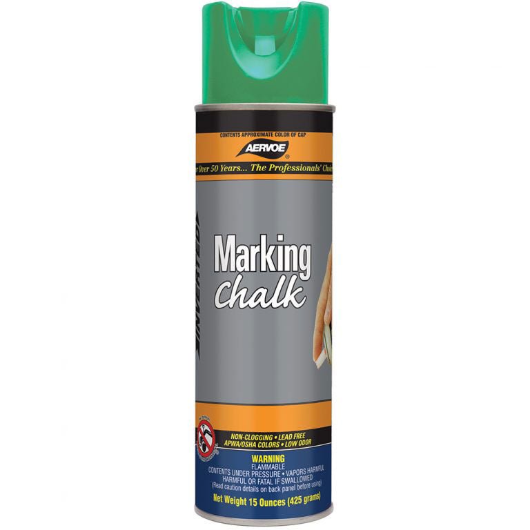 Aervoe 214 15 oz. Blue Marking Chalk Spray - Temporary Paint for Construction, Landscaping & DIY Projects - High Visibility, Fast Drying, Weather Resistant