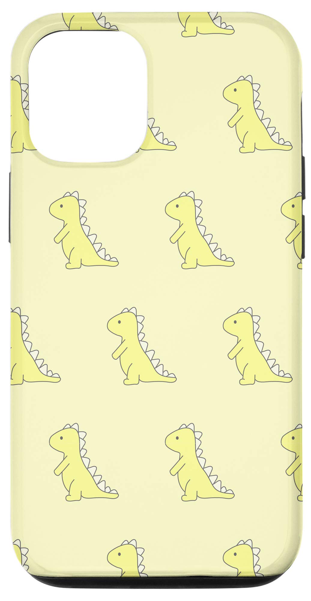 iPhone 12/12 Pro T-Rex Dinosaur Phone Case - Cute Yellow Cartoon Design for Women, Perfect for Daily Use and Gift Giving