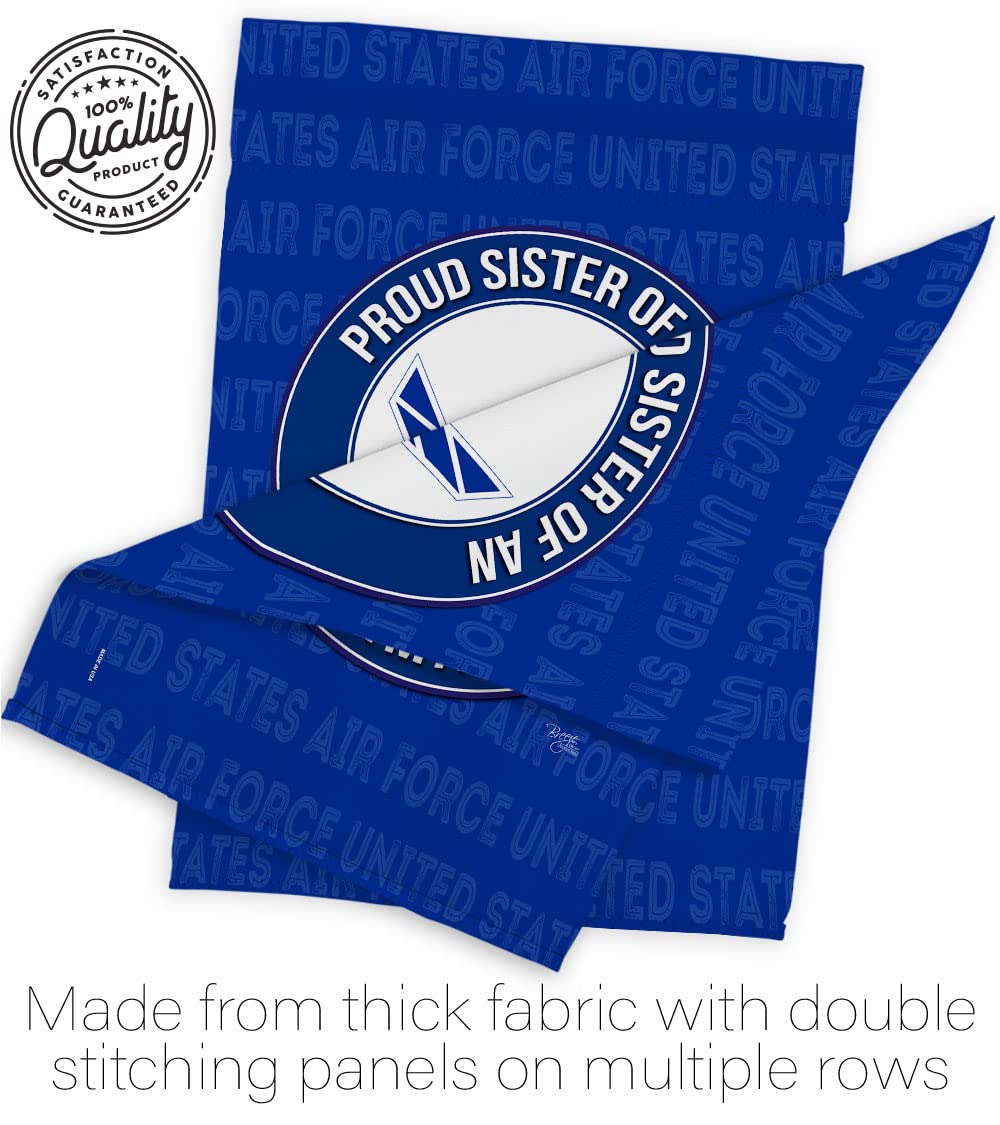 Proud Sister Airman Garden Flag Set - USAF Military Yard Decor for Veterans